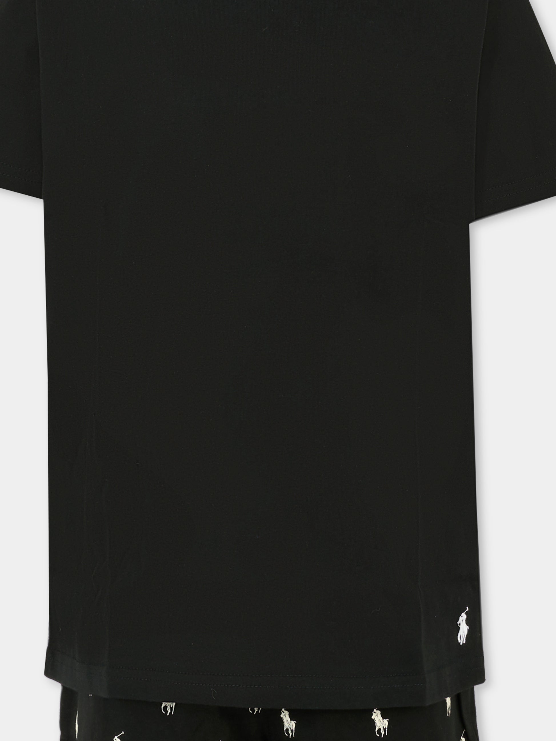 Pigiama nero per bambino con cavallino,Ralph Lauren Kids,P0250 G9O