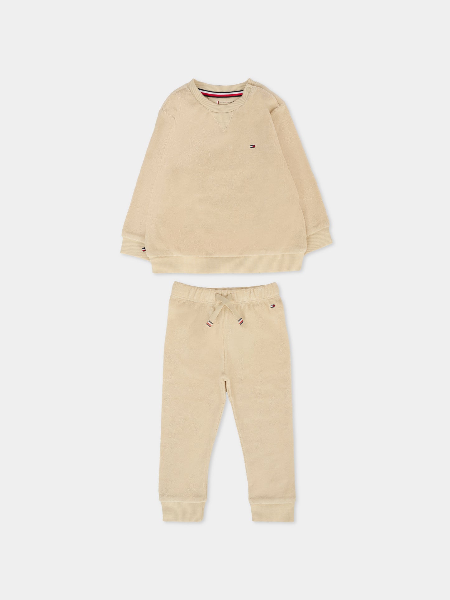 Completo beige per neonati con badierina,Tommy Hilfiger Junior,KN0KN01980 ACI