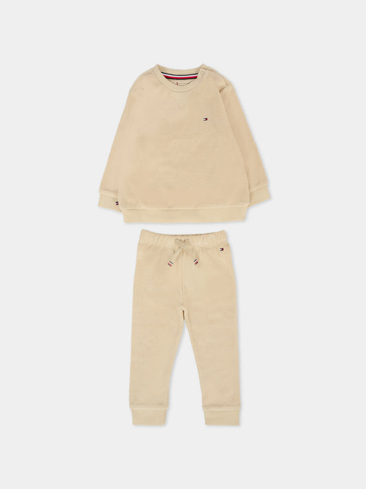 Completo beige per neonati con badierina,Tommy Hilfiger Junior,KN0KN01980 ACI
