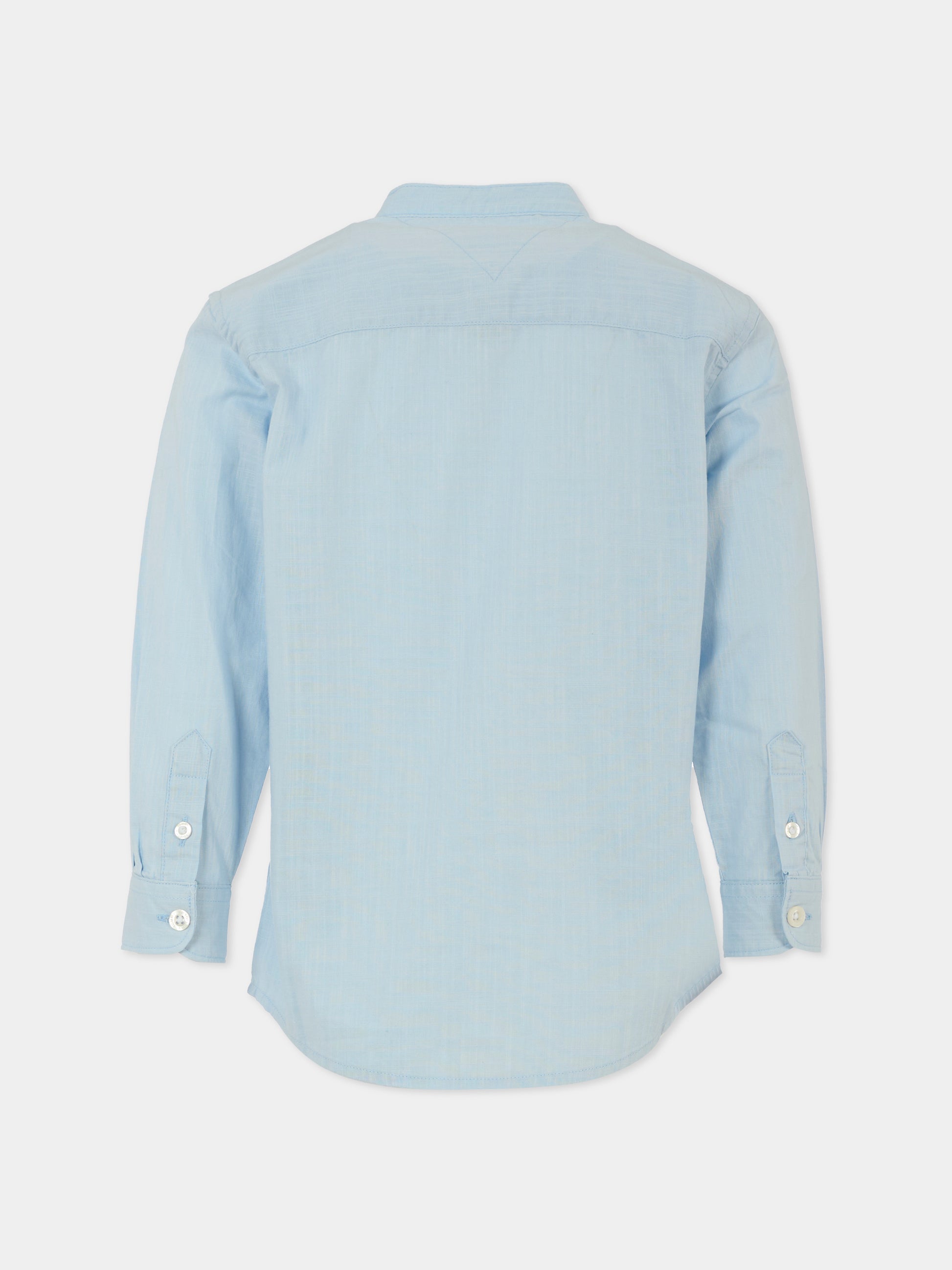 Camicia bianca per bambino con bandierina,Tommy Hilfiger Junior,KB0KB09557 C1O