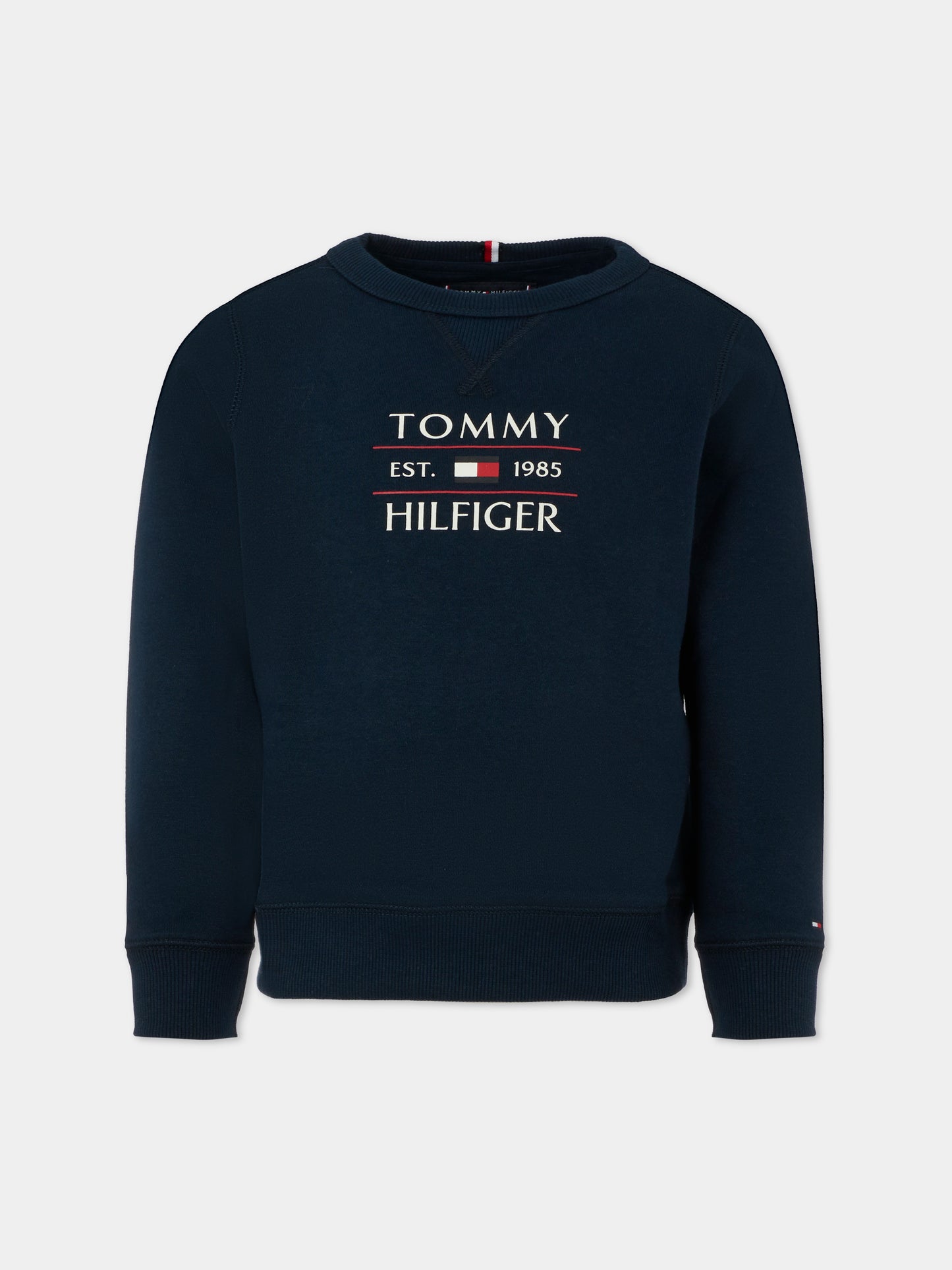 Felpa blu per bambino con logo,Tommy Hilfiger Junior,KB0KB09569 C1G