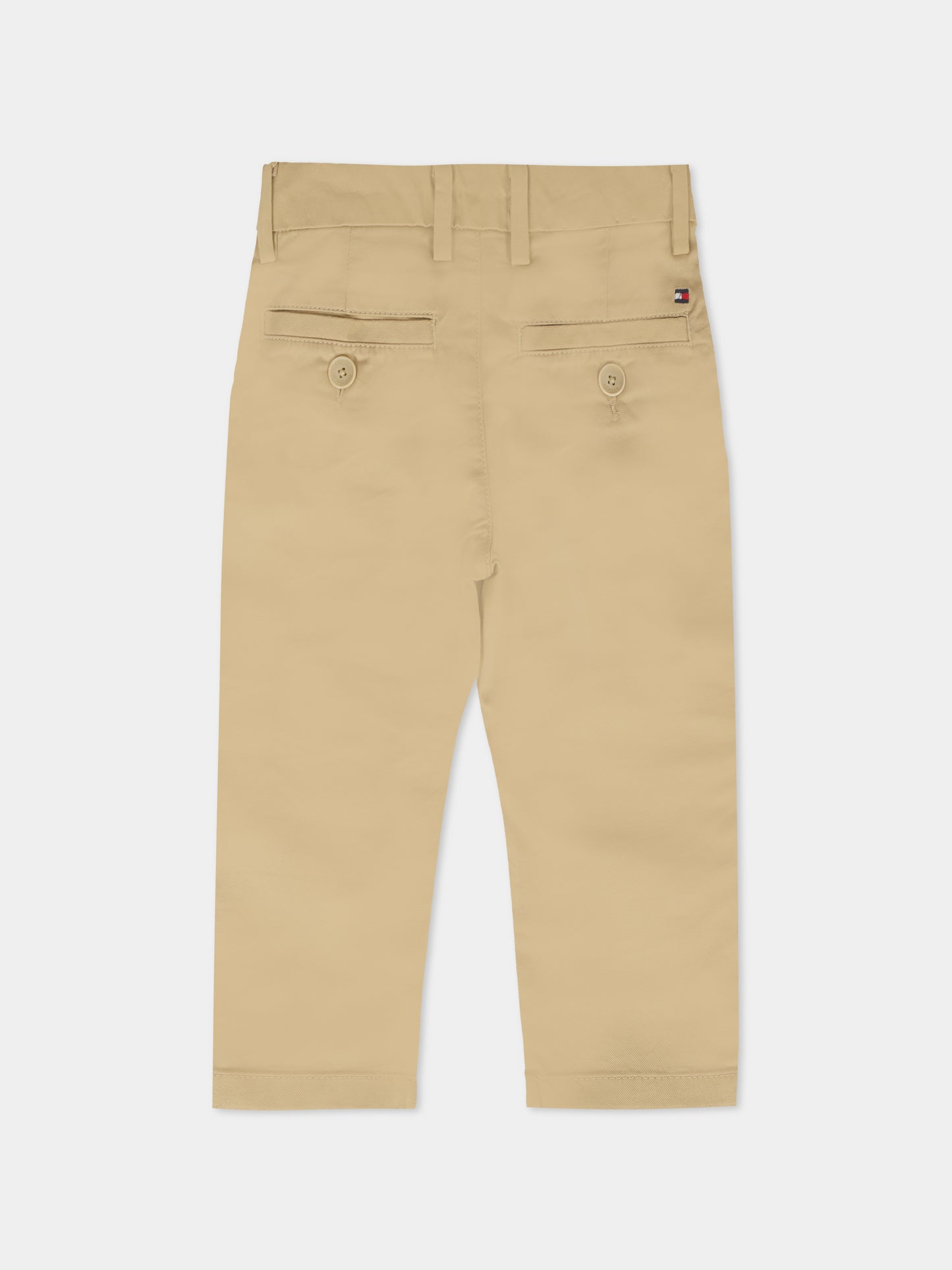Pantaloni beige per neonato con bandierina,Tommy Hilfiger Junior,KB0KB09638 RBT
