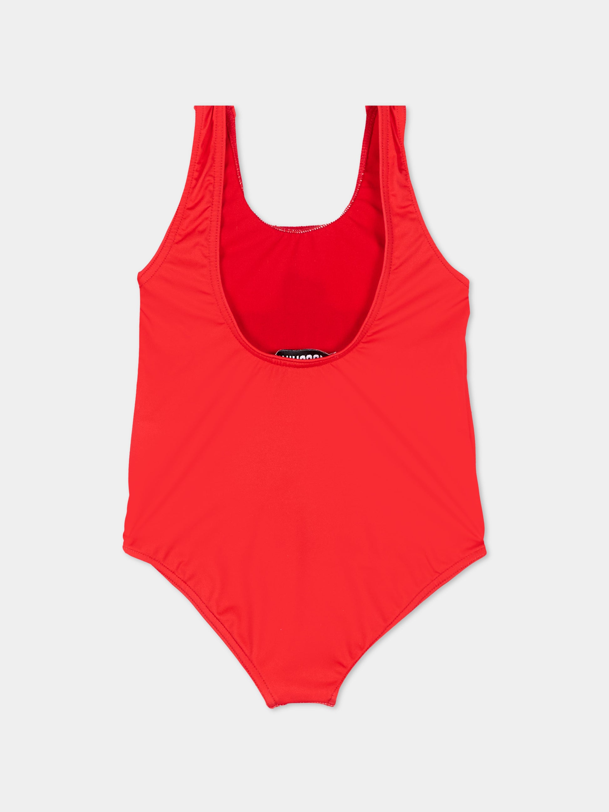 Costume intero rosso per neonata teddy bear,Moschino Kids,M2L00A LKA11 50109