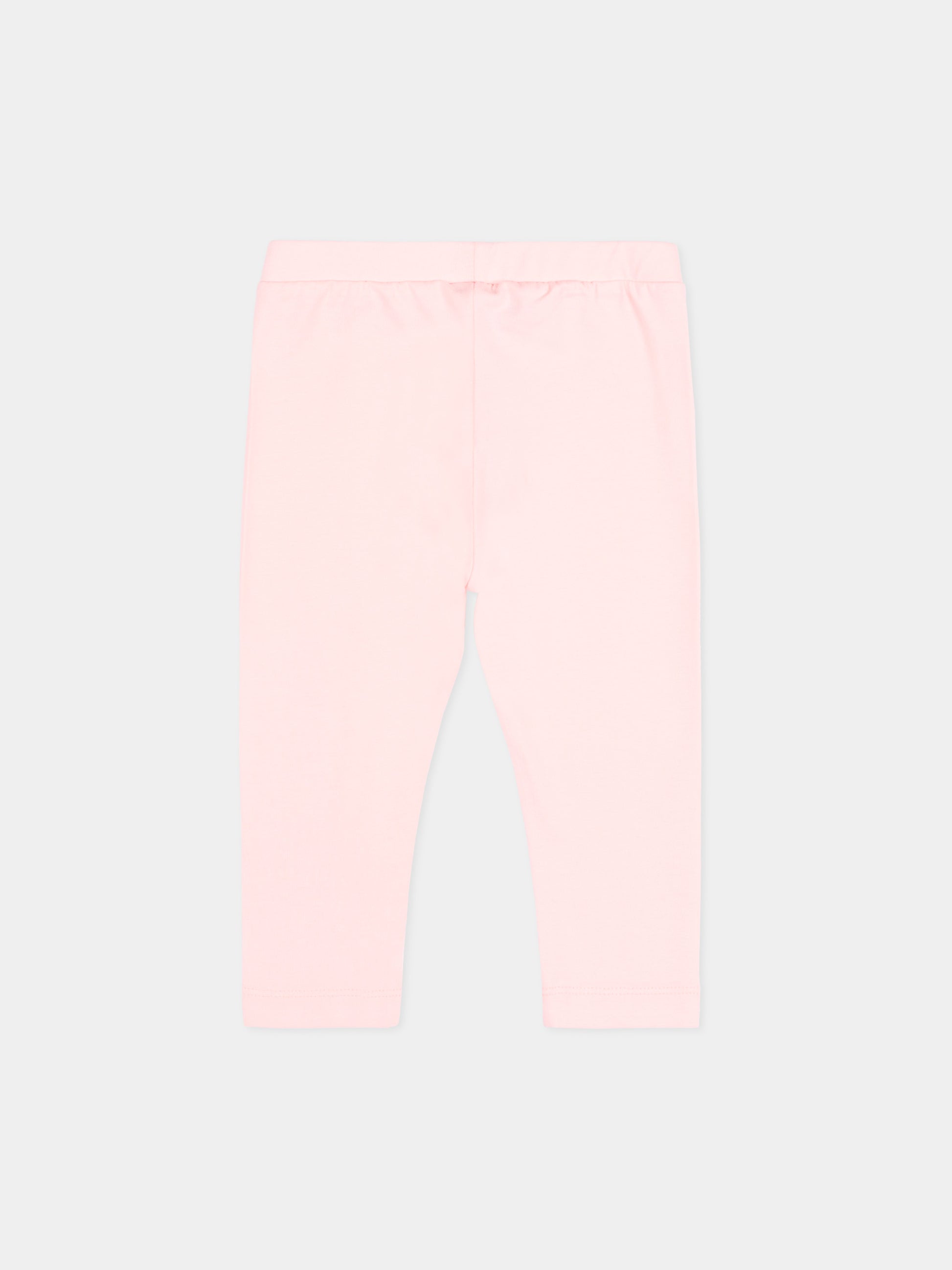 Leggings rosa per neonata con logo,Moschino Kids,MDP03K LBA00 50209