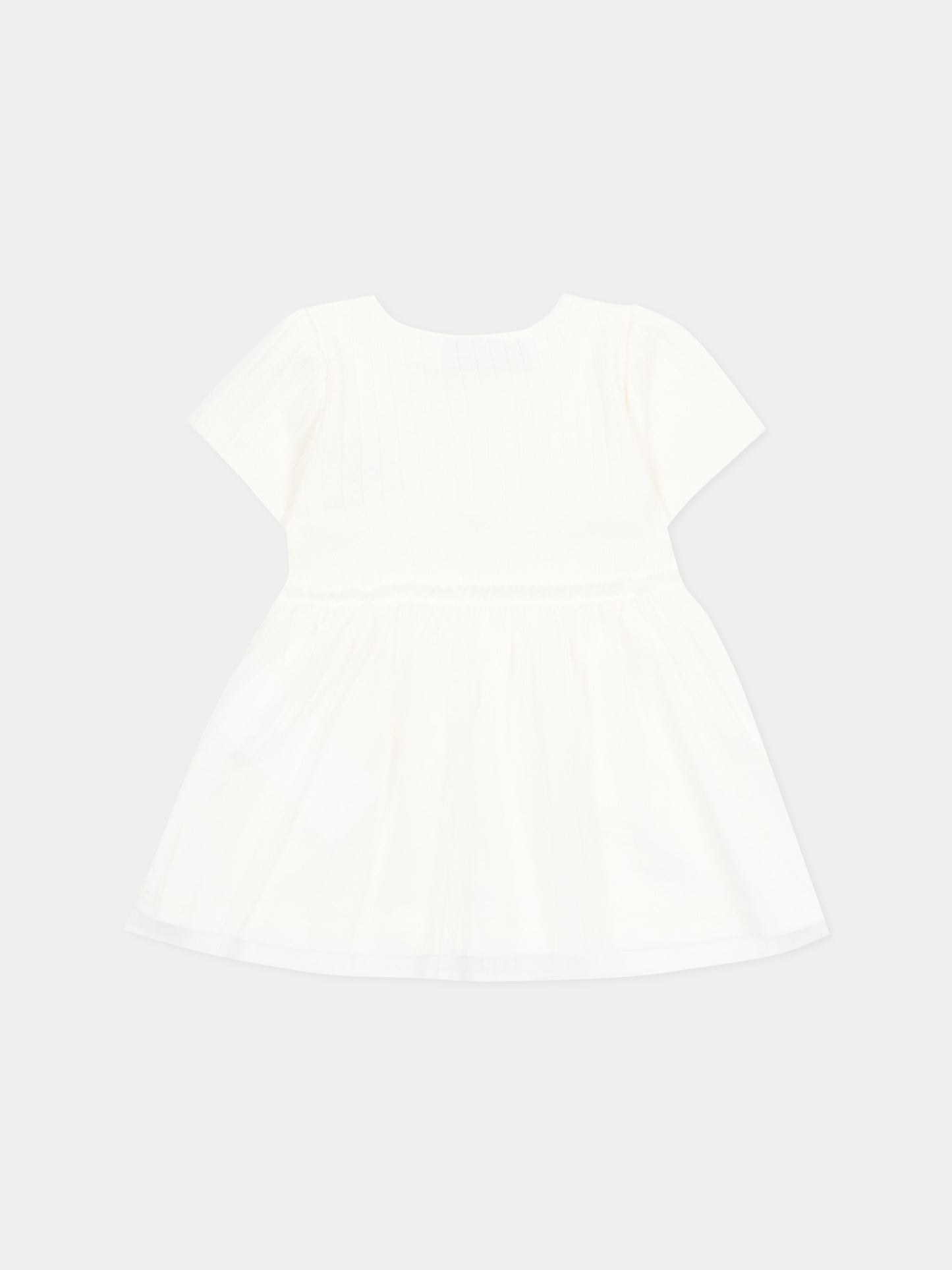 Abito avorio per neonata con Teddy Bear,Moschino Kids,MDV0DB LAA55 10063