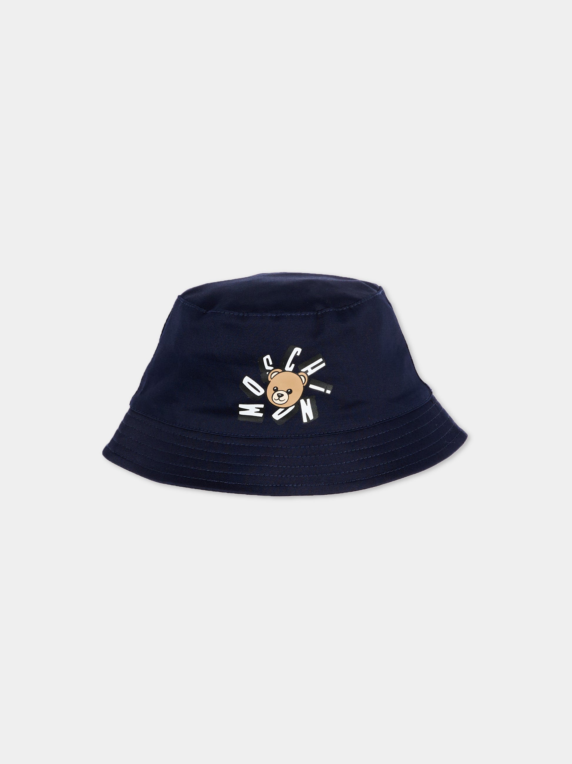 Cloche blu per neonati con teddy bear,Moschino Kids,MNX057 LPA01 40016