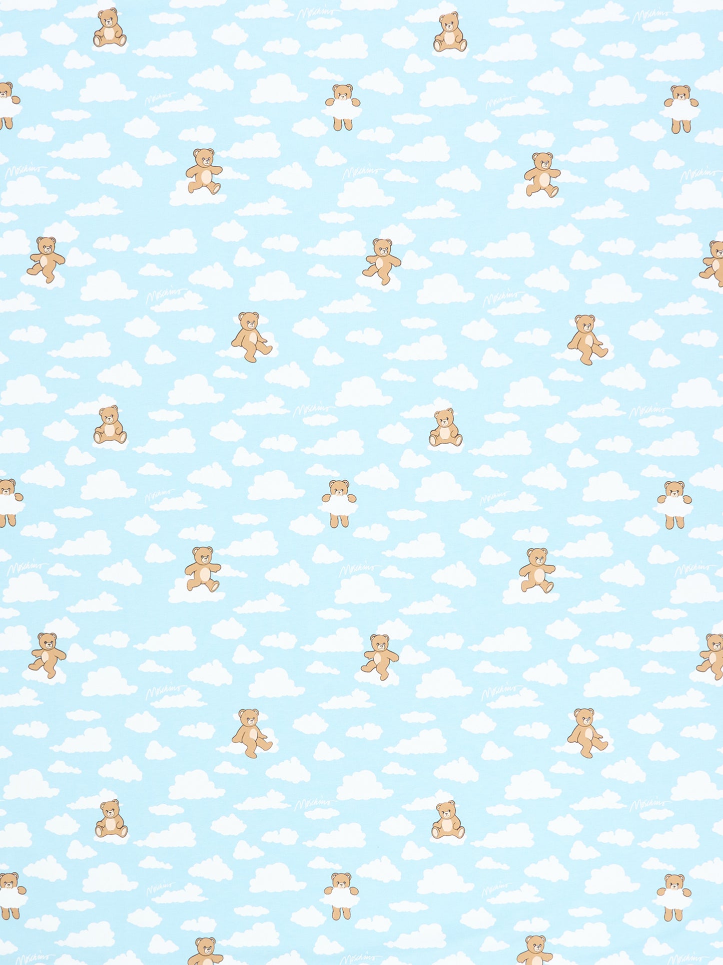 Coperta celeste per neonato con Teddy Bear,Moschino Kids,MRB00F LCA19 83679