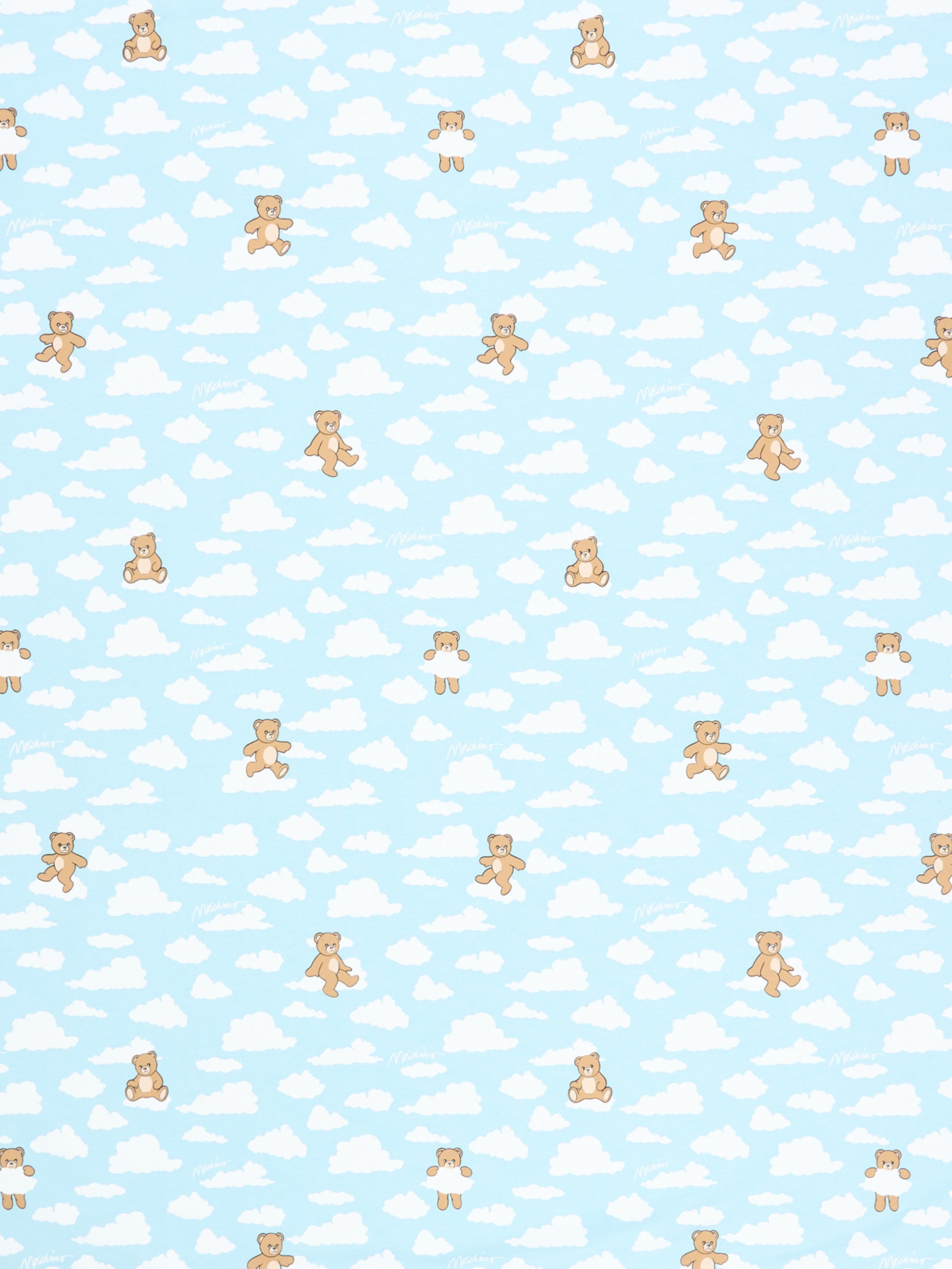 Coperta celeste per neonato con Teddy Bear,Moschino Kids,MRB00F LCA19 83679