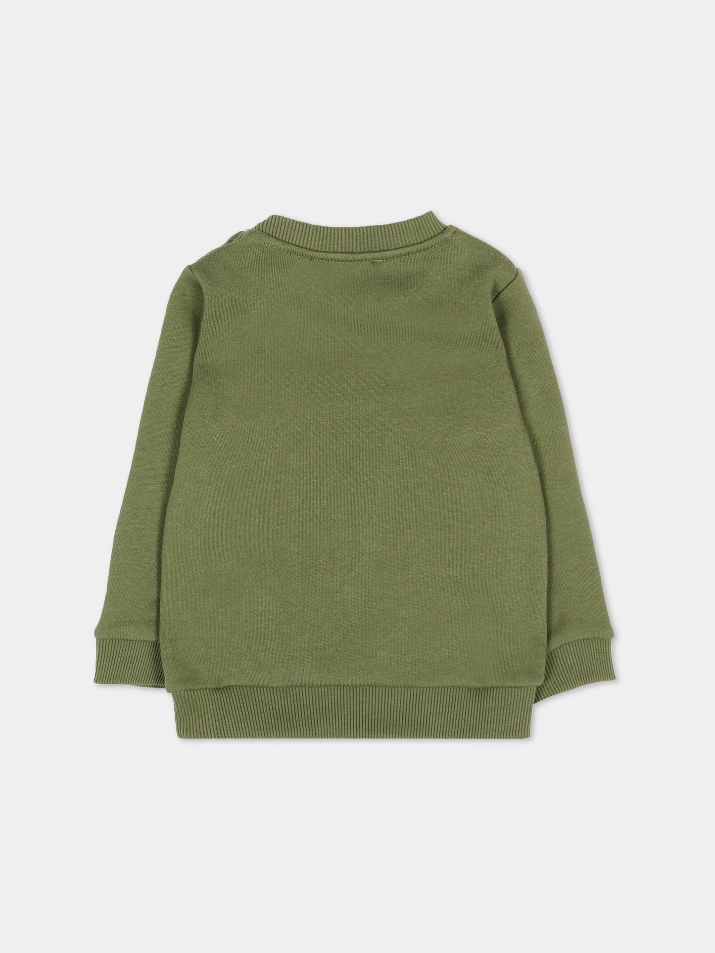 Felpa verde per neonato con Teddy Bear,Moschino Kids,MTF060 LCA89 30037