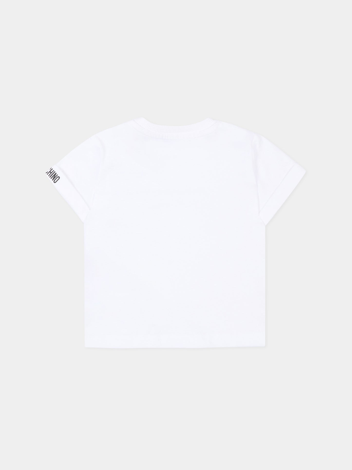 Salopette verde per neonato con Teddy Bear,Moschino Kids,MUG01T LCA19 83698