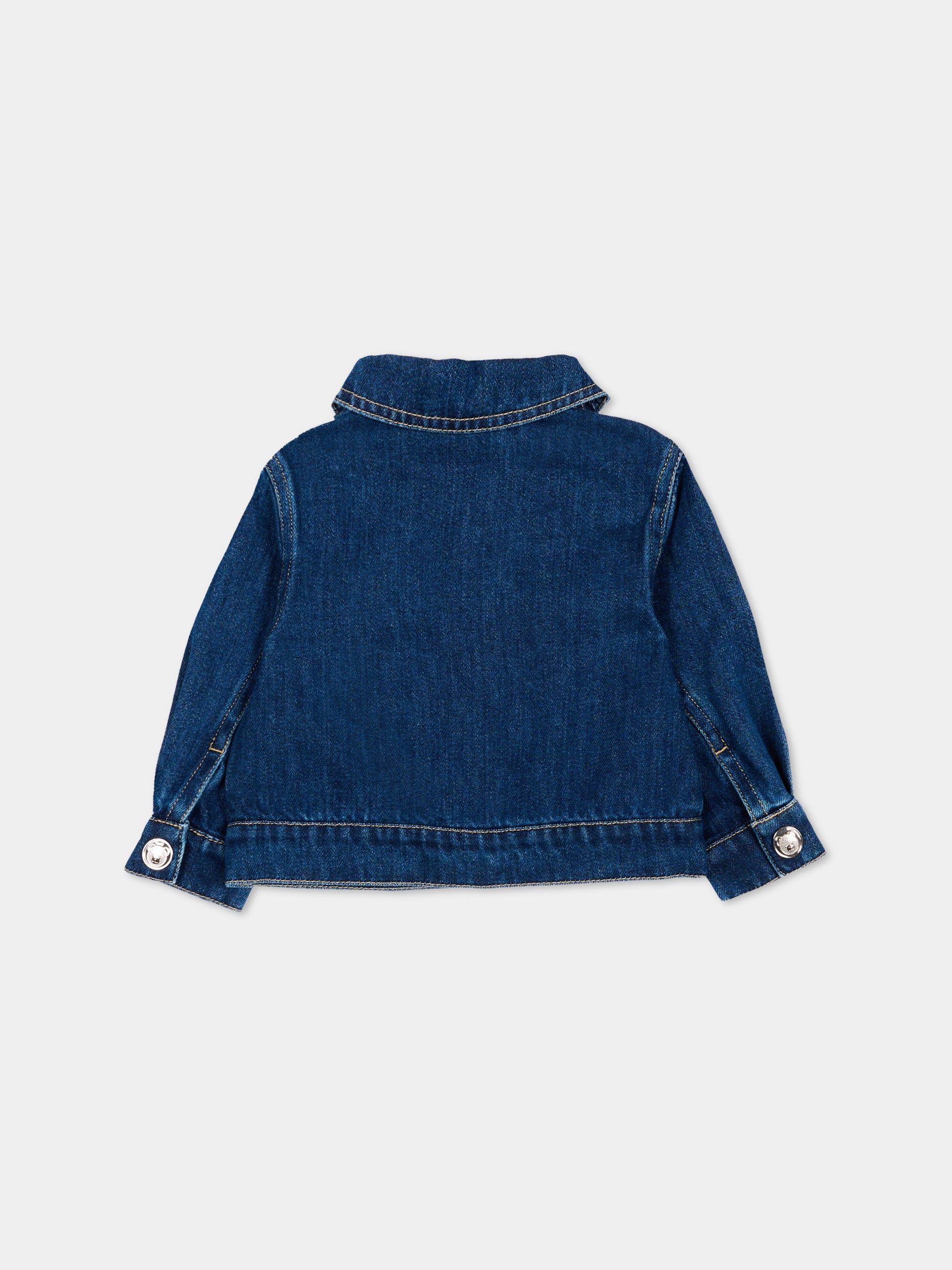 Giubbotto di jeans per neonati con Teddy Bear,Moschino Kids,MUS035 L0E34 41104