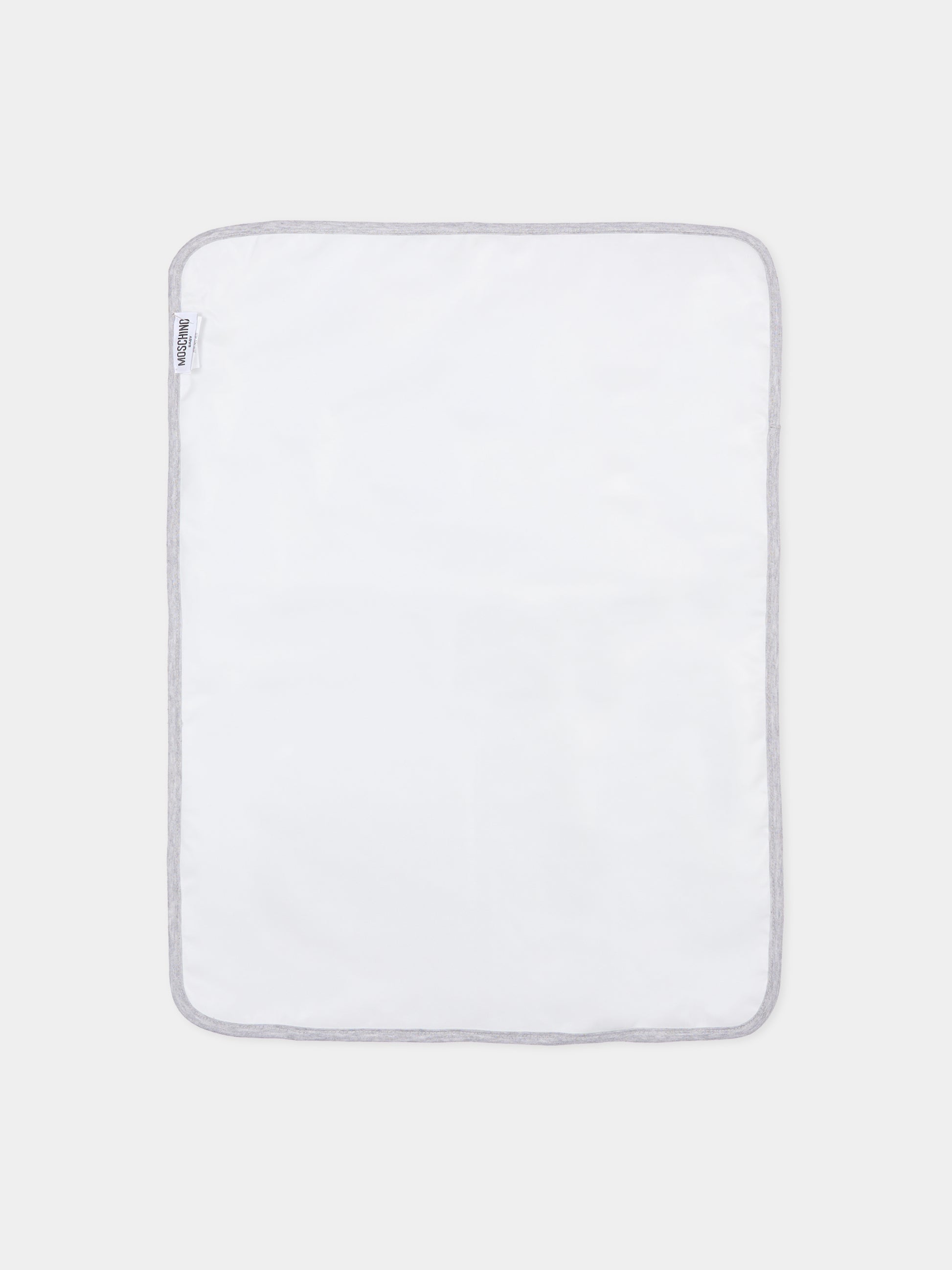 Borsa mamma grigia per neonati con Teddy Bear e logo,Moschino Kids,MUX05V LCA19 60926