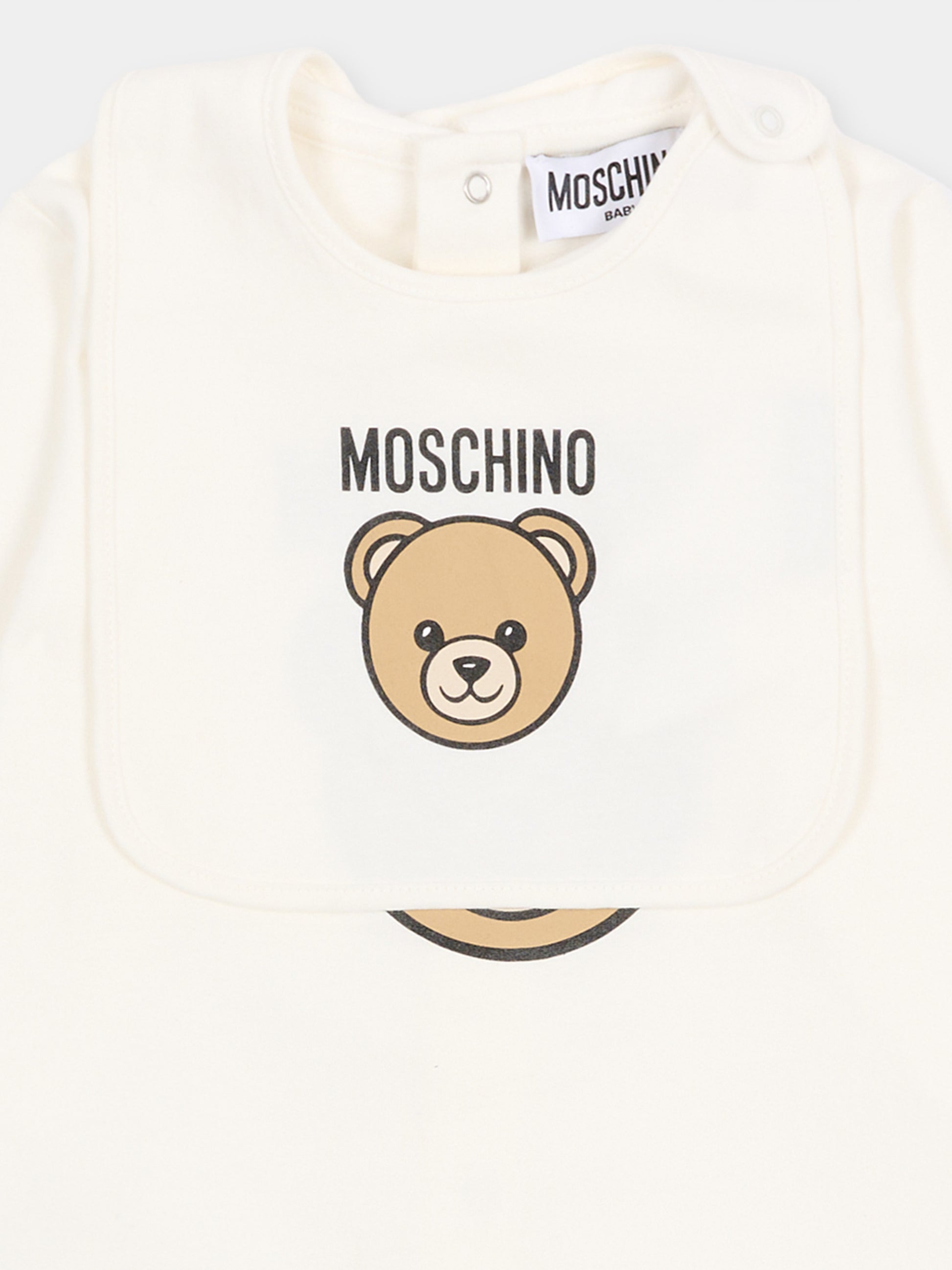 Set tutine avorio per neonati con Teddy Bear,Moschino Kids,MUY097 LCA19 10063