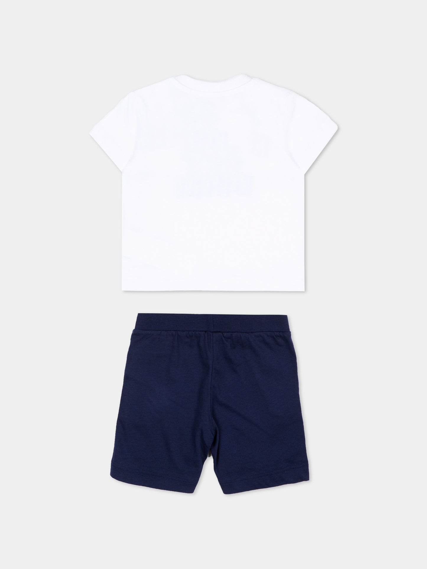 Completo sportivo blu per neonato con Teddy Bear,Moschino Kids,MXG00M LAA17 83240