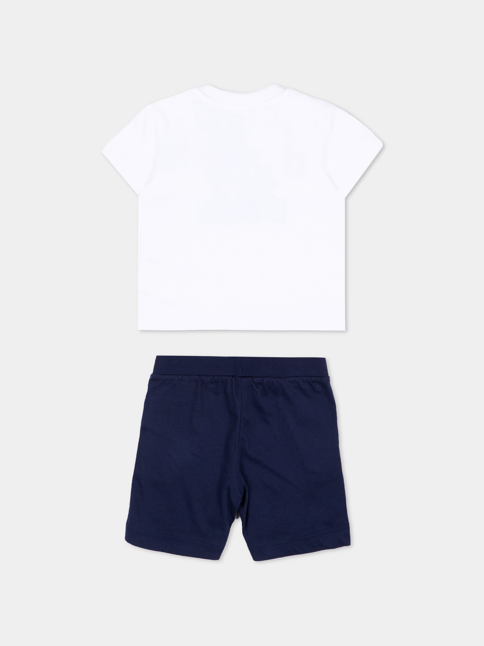 Completo sportivo blu per neonato con Teddy Bear,Moschino Kids,MXG00M LAA17 83240