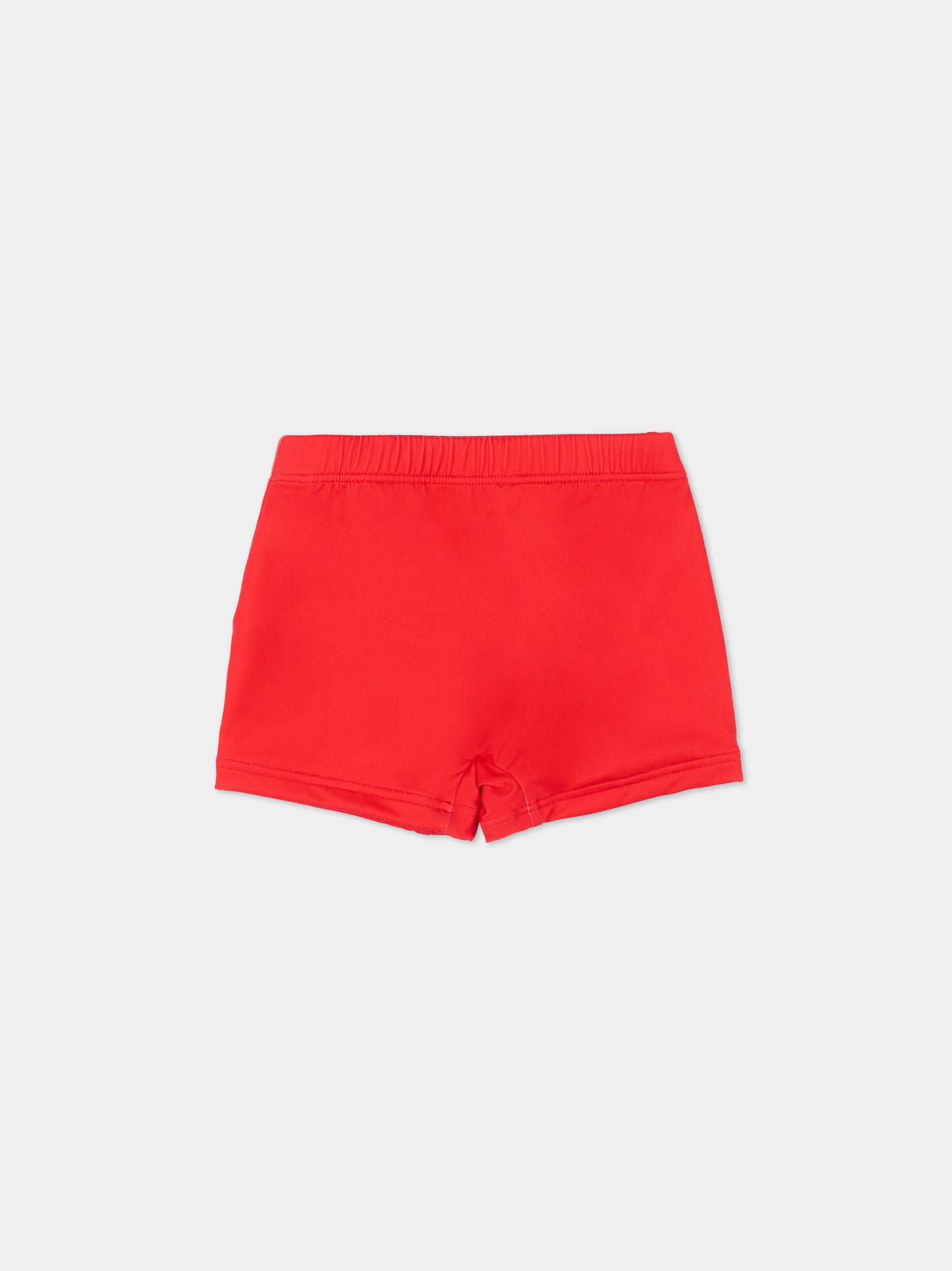 Boxer mare rosso per neonato con logo,Moschino Kids,MXL006 LKA11 50109