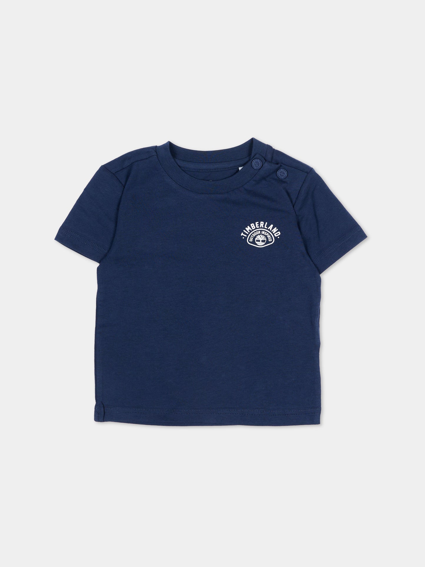 T-Shirt multicolor per neonato con logo,Timberland,T60856 805