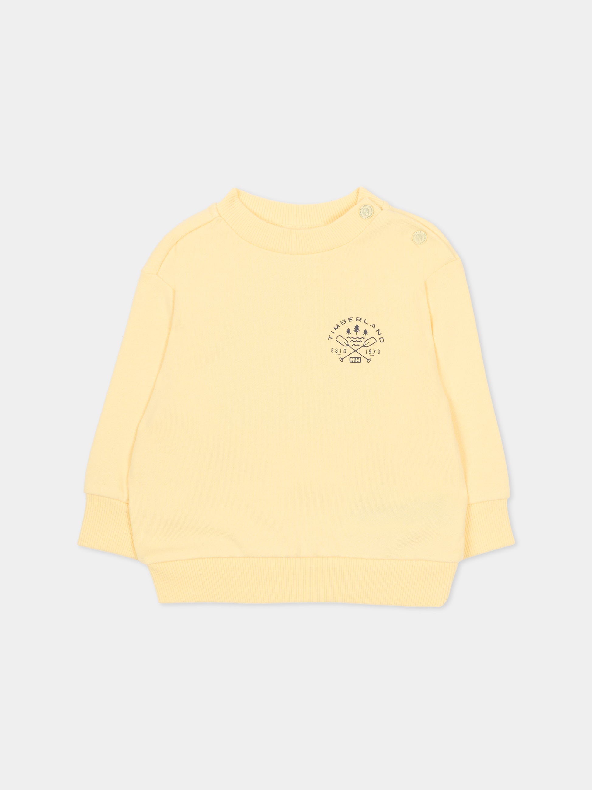 Felpa gialla per neonato con stampa automobile,Timberland,T60869 505