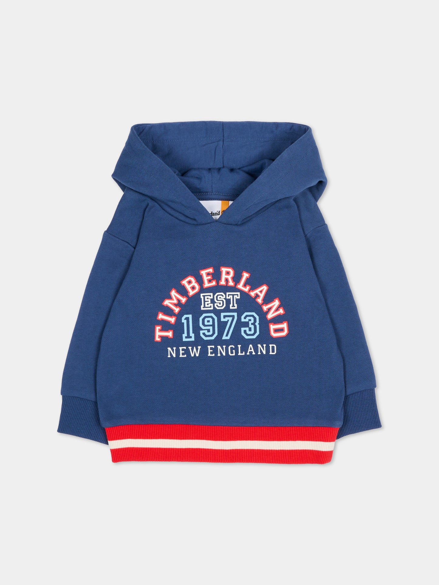 Felpa blu per neonato con logo,Timberland,T60873 805