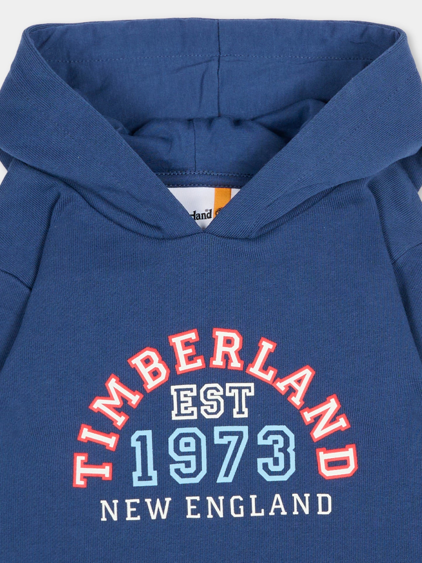 Felpa blu per neonato con logo,Timberland,T60873 805