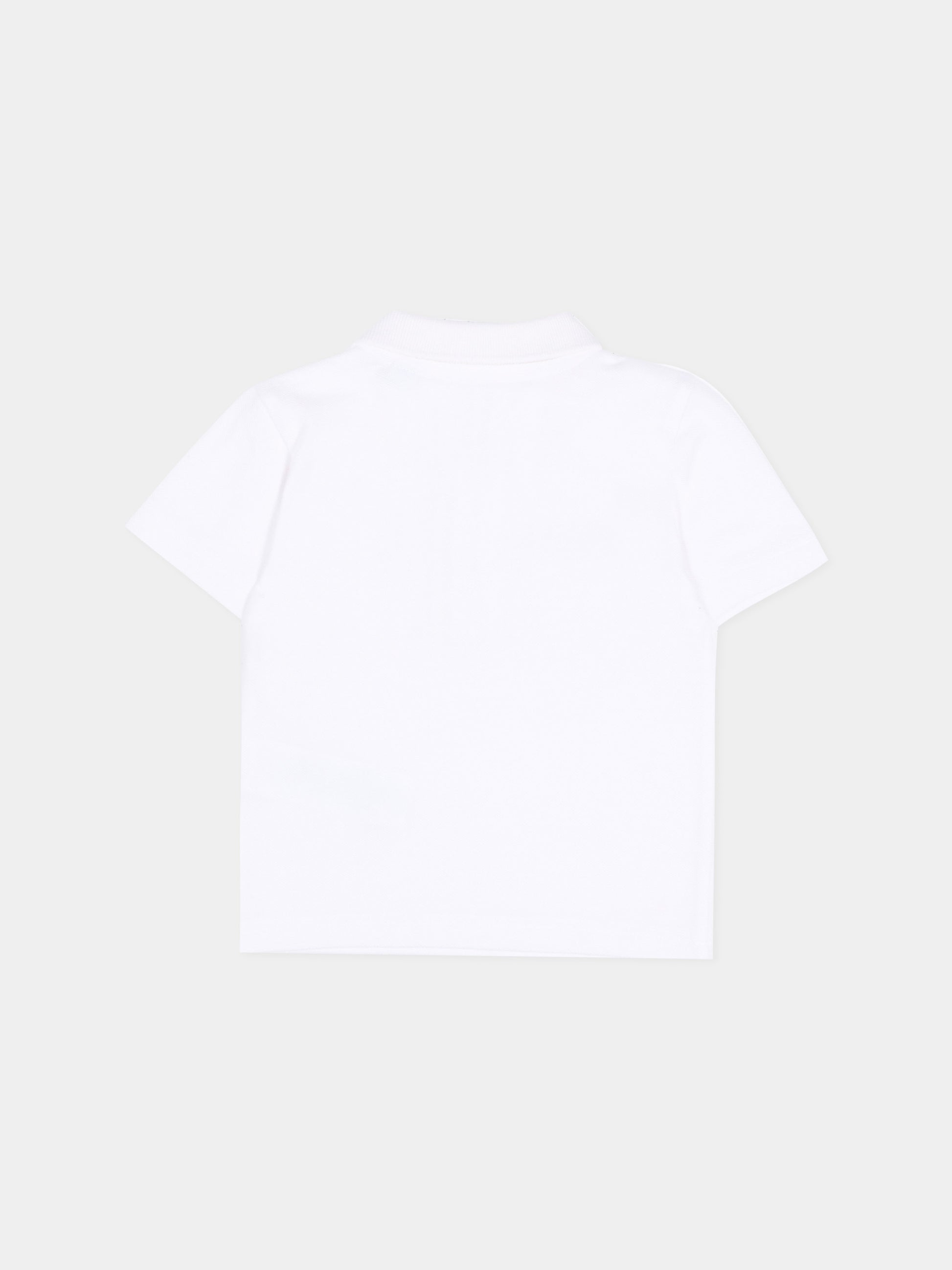 Polo bianca per neonato con logo,Timberland,T60875 10P