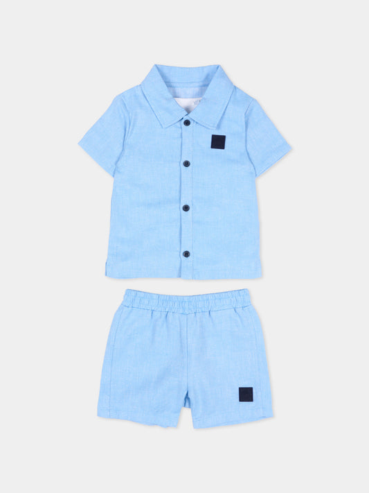 Completo sportivo azzurro per neonato,Timberland,T60901 79H