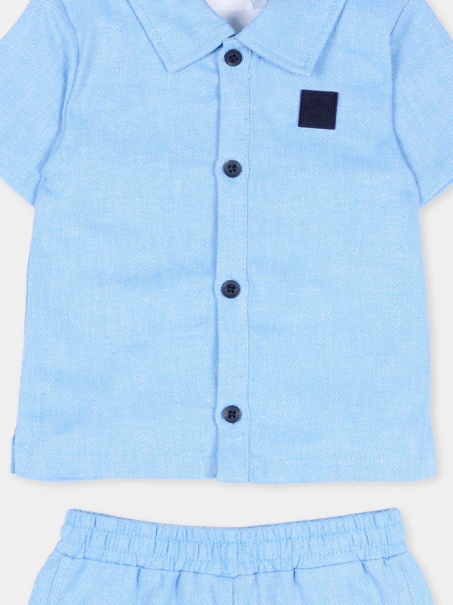 Completo sportivo azzurro per neonato,Timberland,T60901 79H