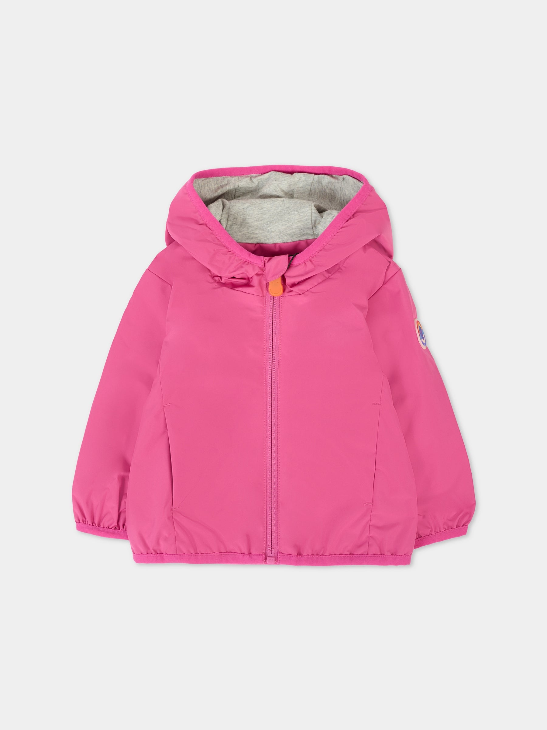 Giacca a vento Coco fucsia per neonata con logo,Save The Duck Kids,I30006X WIND20 80037