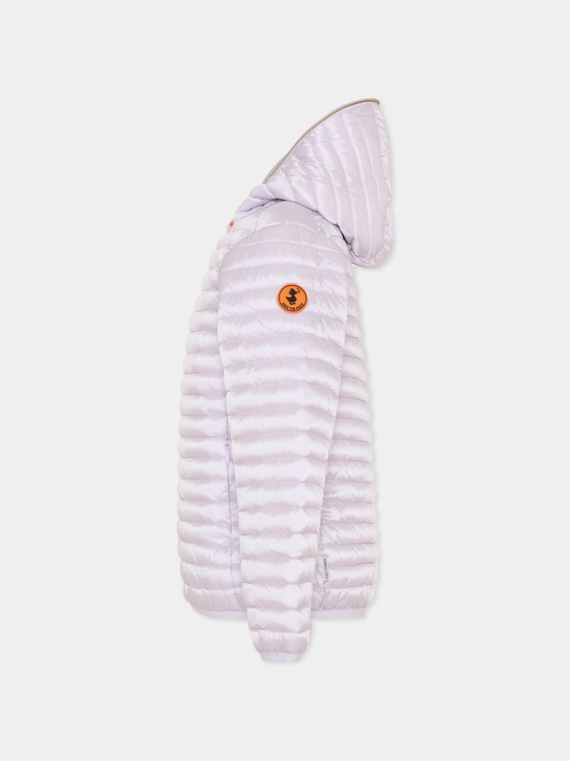 Piumino Iris lilla per bambina con logo,Save The Duck Kids,J32310G IRIS22 80048