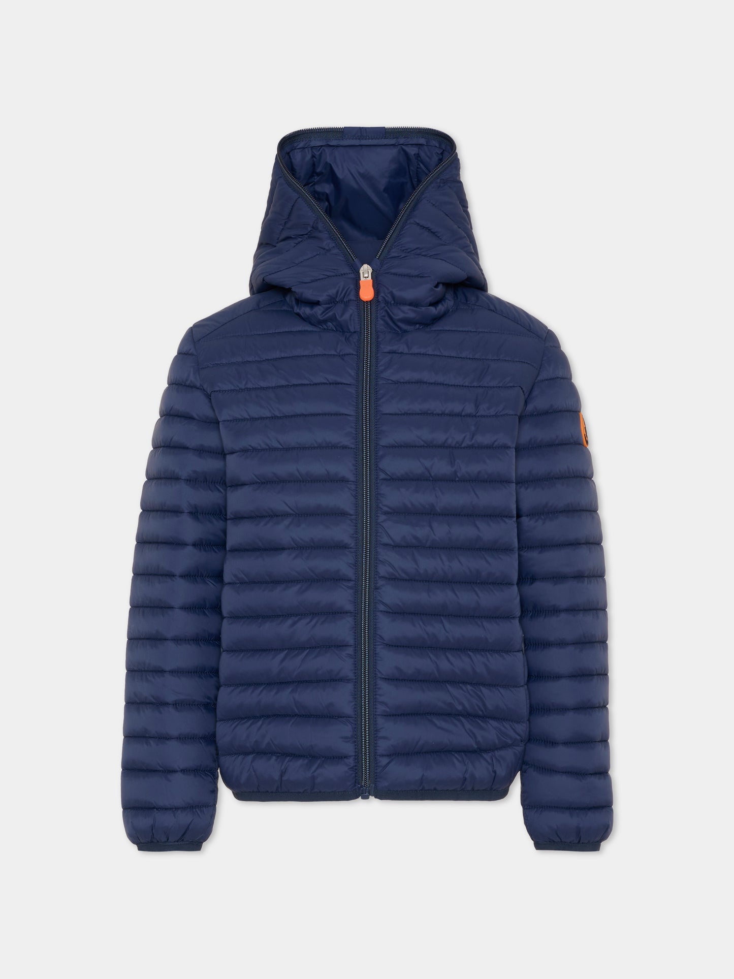 Piumino Giga blu per bambino con logo,Save The Duck Kids,J30650B GIGA22 90000