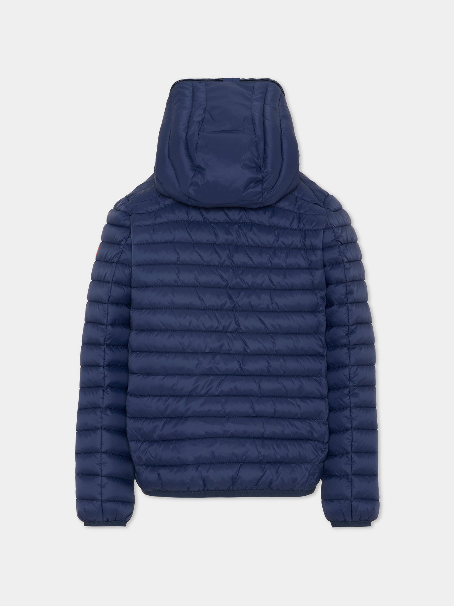 Piumino Giga blu per bambino con logo,Save The Duck Kids,J30650B GIGA22 90000