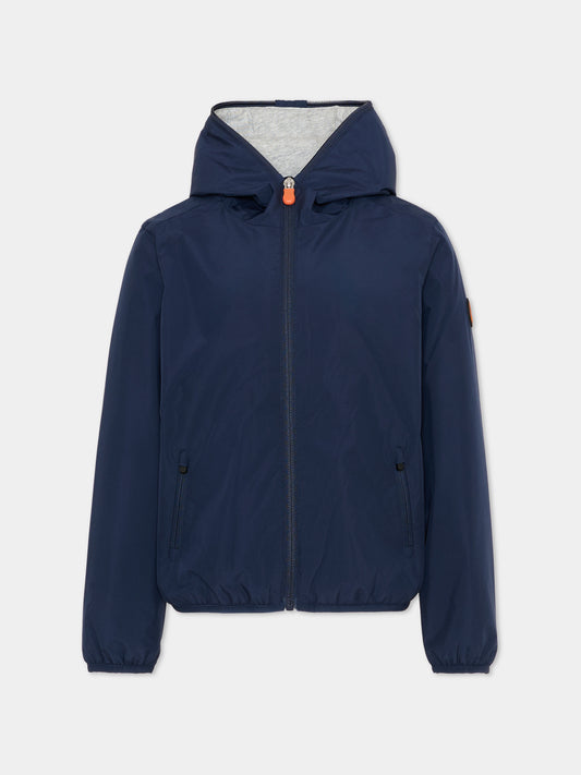 Giacca a vento blu Jules per bambini,Save The Duck Kids,J30036X WIND22 90000