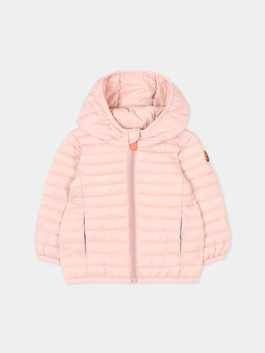 Piumino rosa Nene per neonata con logo,Save The Duck Kids,I30003X GIGA22 80007