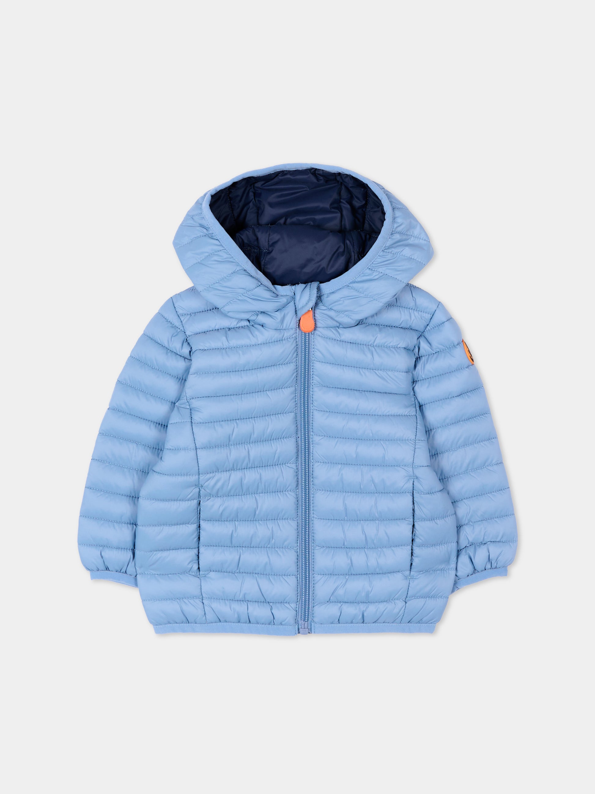 Piumino azzurro Nene per neonato con logo,Save The Duck Kids,I30003X GIGA22 90072