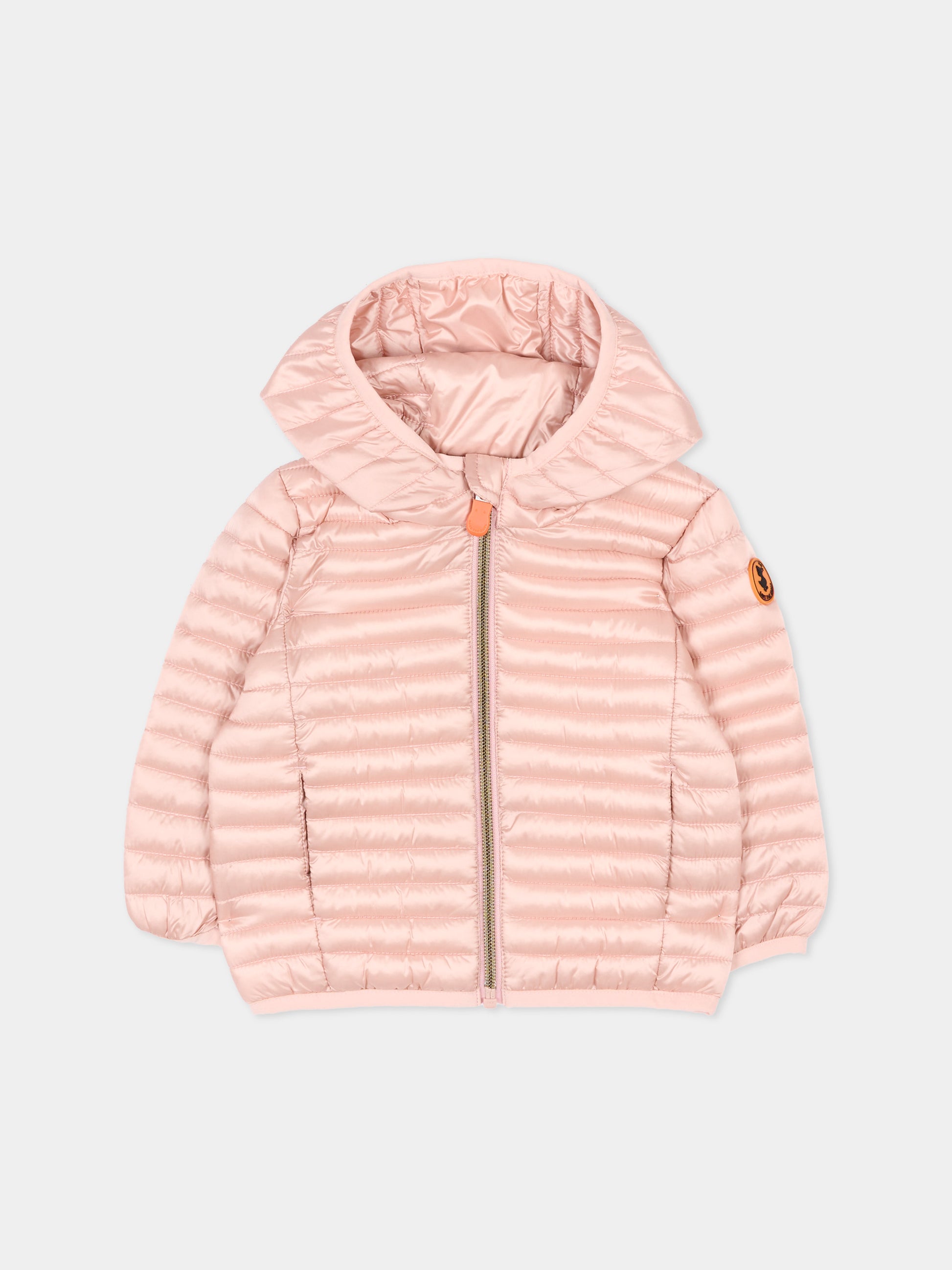 Piumino rosa Lucy per neonata con logo,Save The Duck Kids,I30005G IRIS22 80043