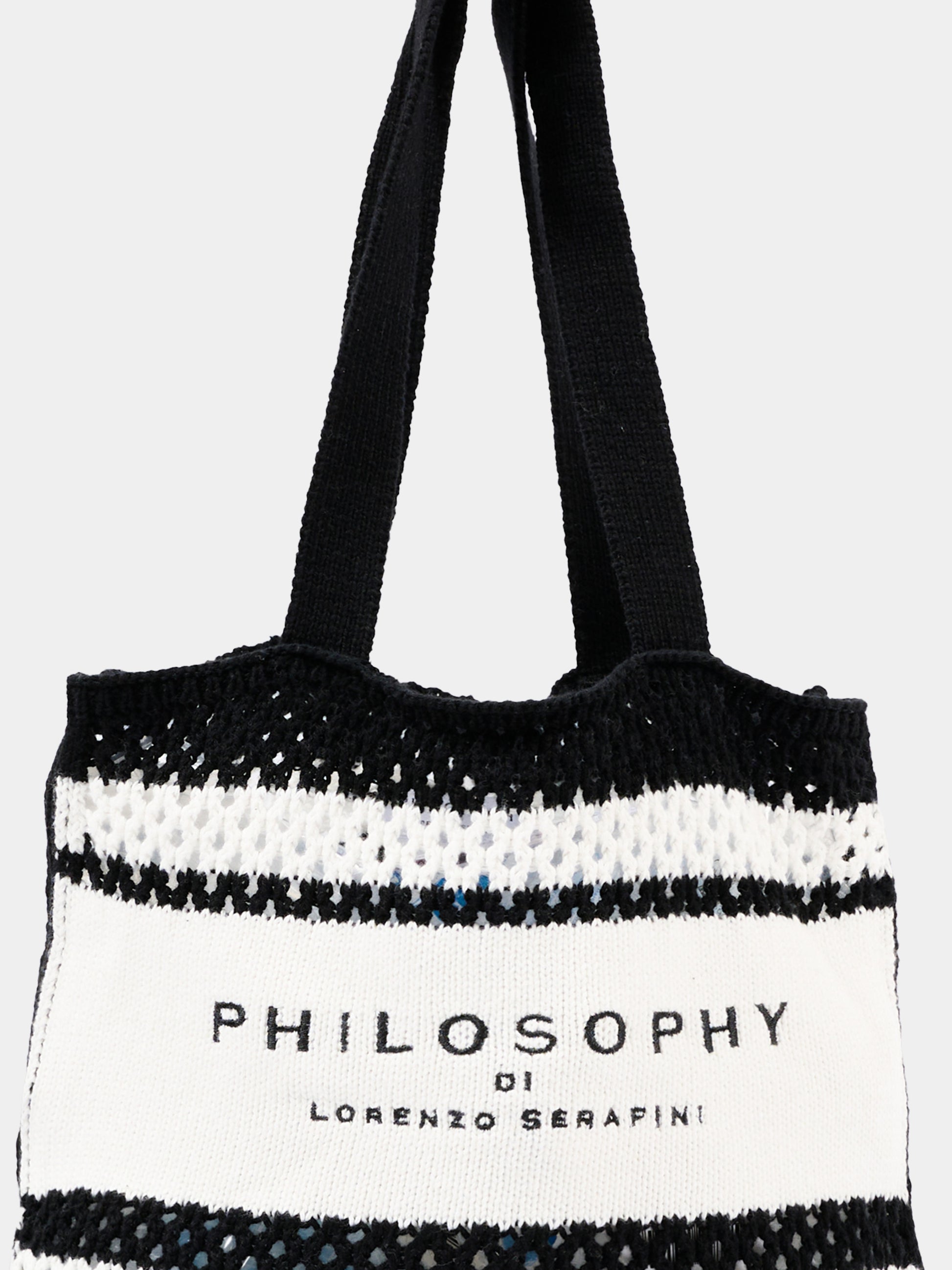 Borsa mare multicolor per bambina a righe,Philosophy,I9G002 - 7030 - 0150