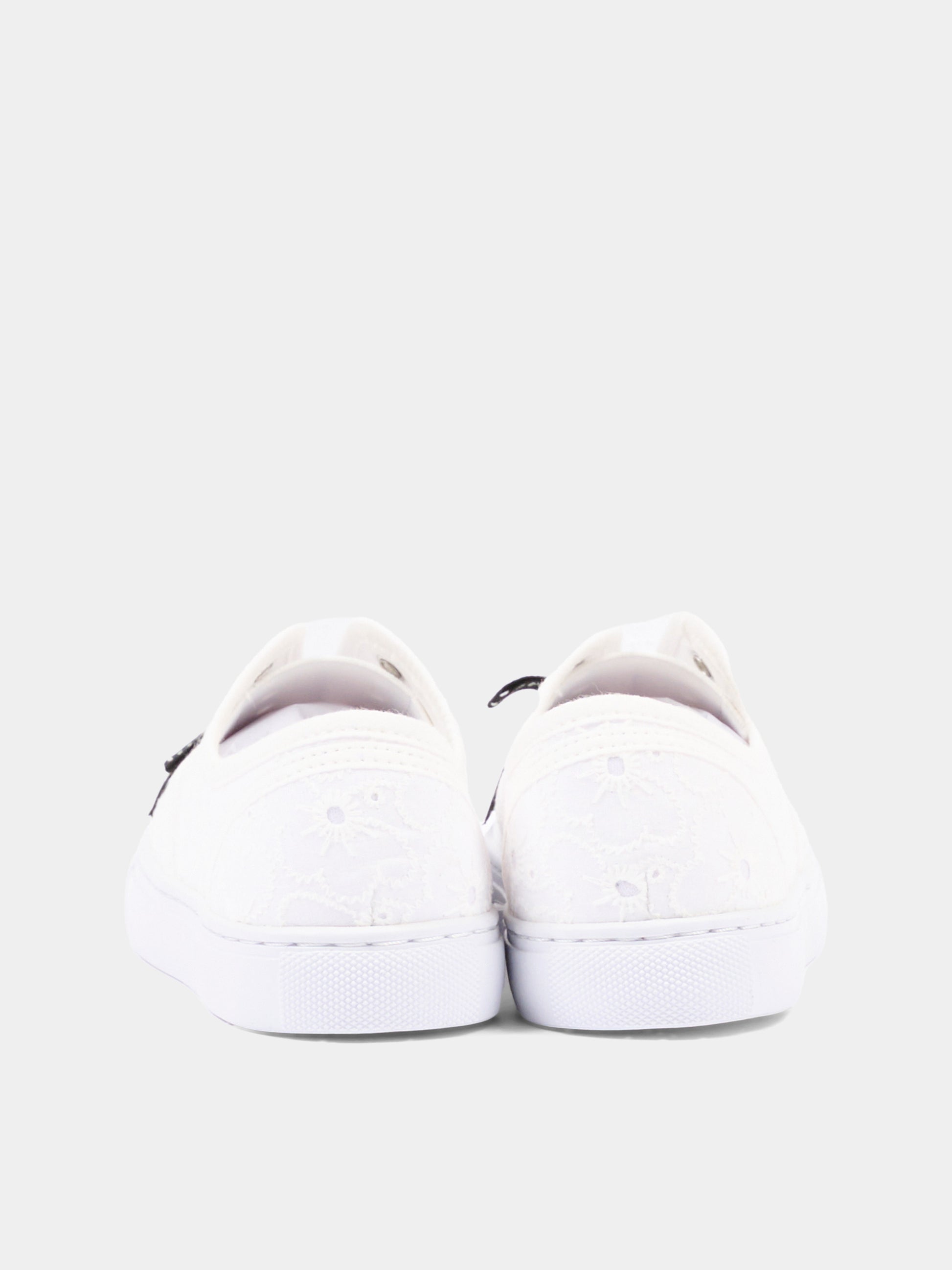 Sneakers avorio per bambina in sangallo con logo,Philosophy,I8G006 - 7946 - 0001