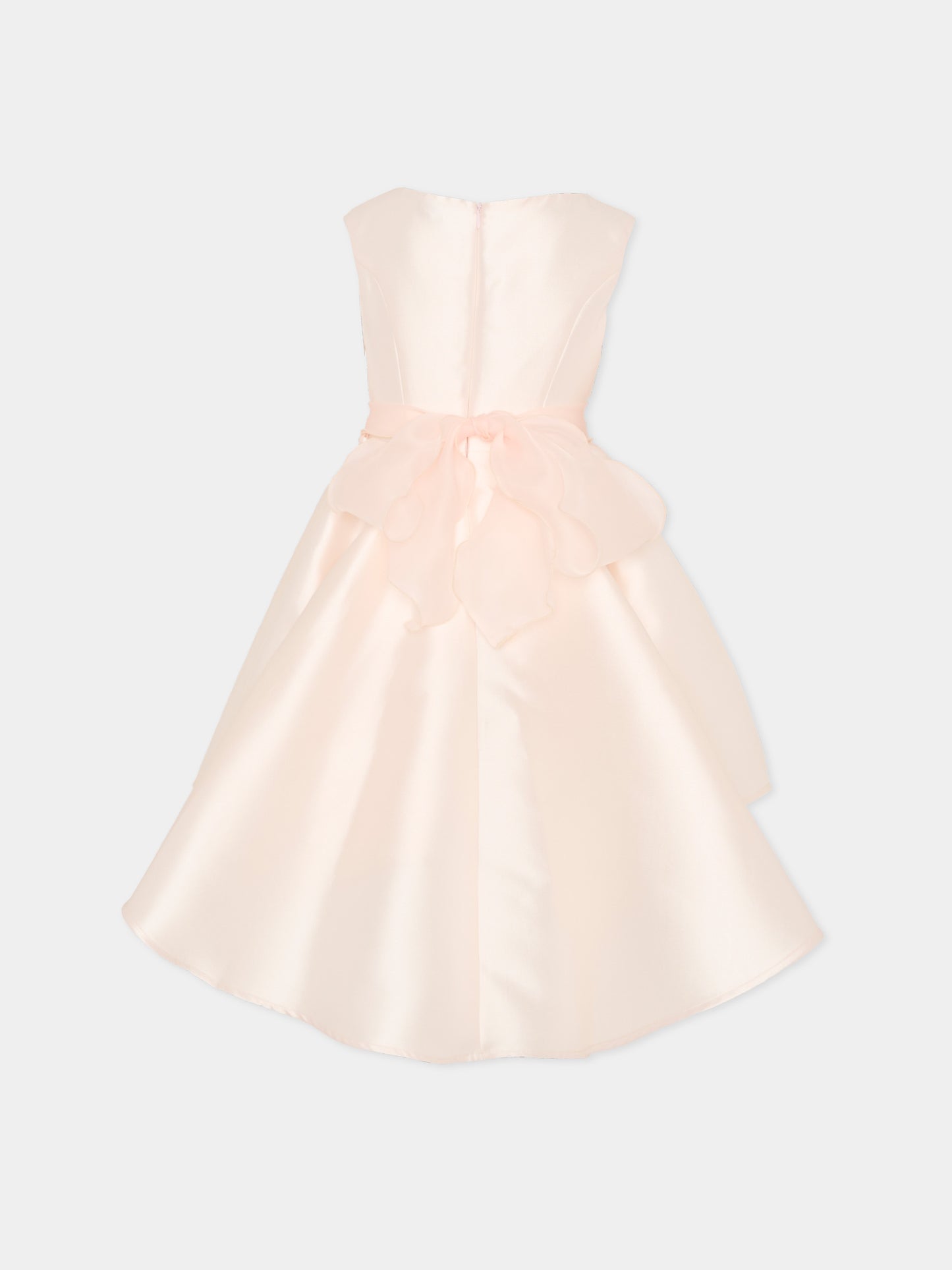 Vestito rosa per bambina con fiori,Monnalisa,71G912 - 7304 - 0092