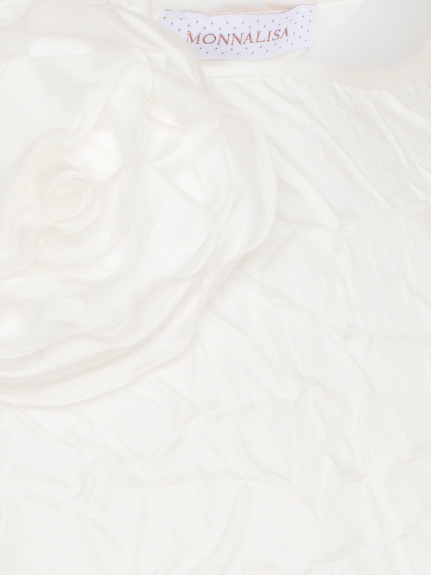 Completo avorio per bambina con rosa,Monnalisa,71G501 - 7305 - 0001