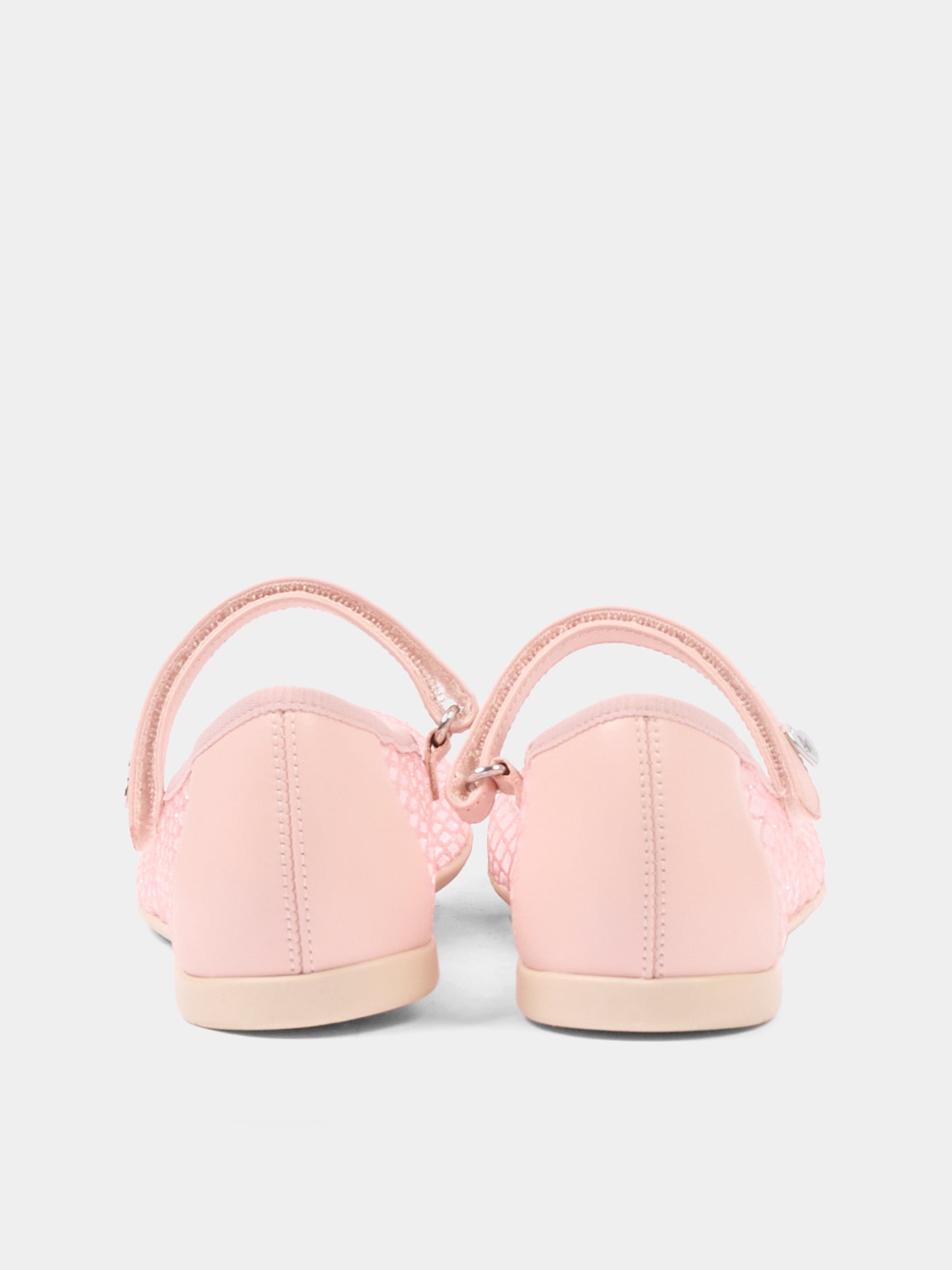 Ballerine rosa per bambina con cuore,Monnalisa,87G002 - 7704 - 0091