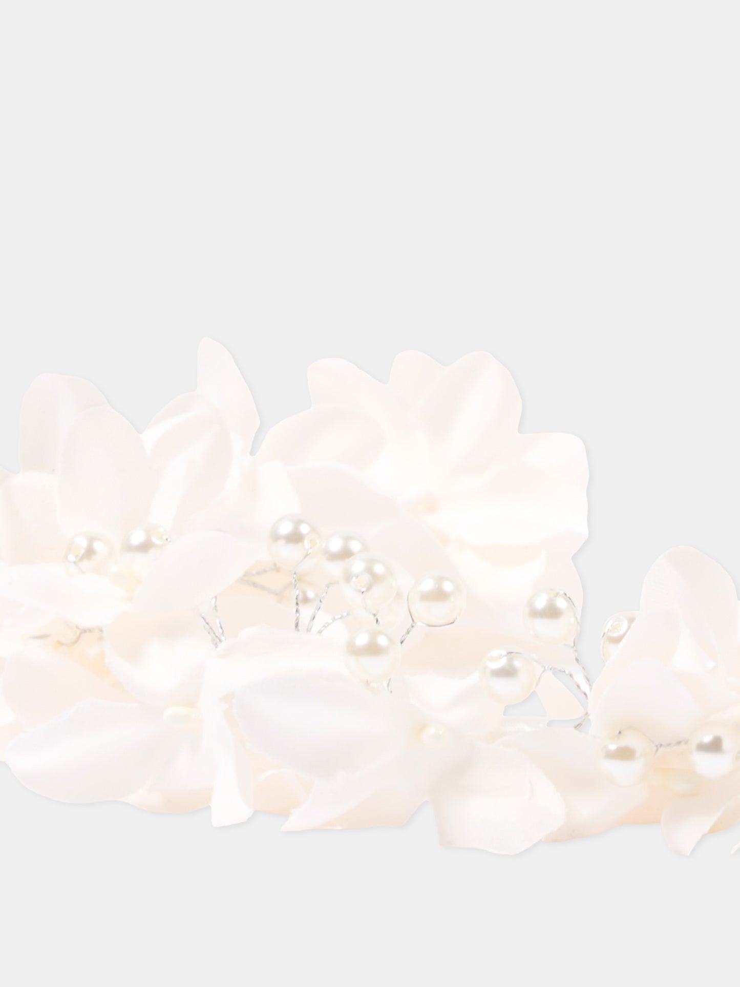 Cerchietto rosa per bambina con fiori e perle,Monnalisa,79G008 - 7097 - 0092