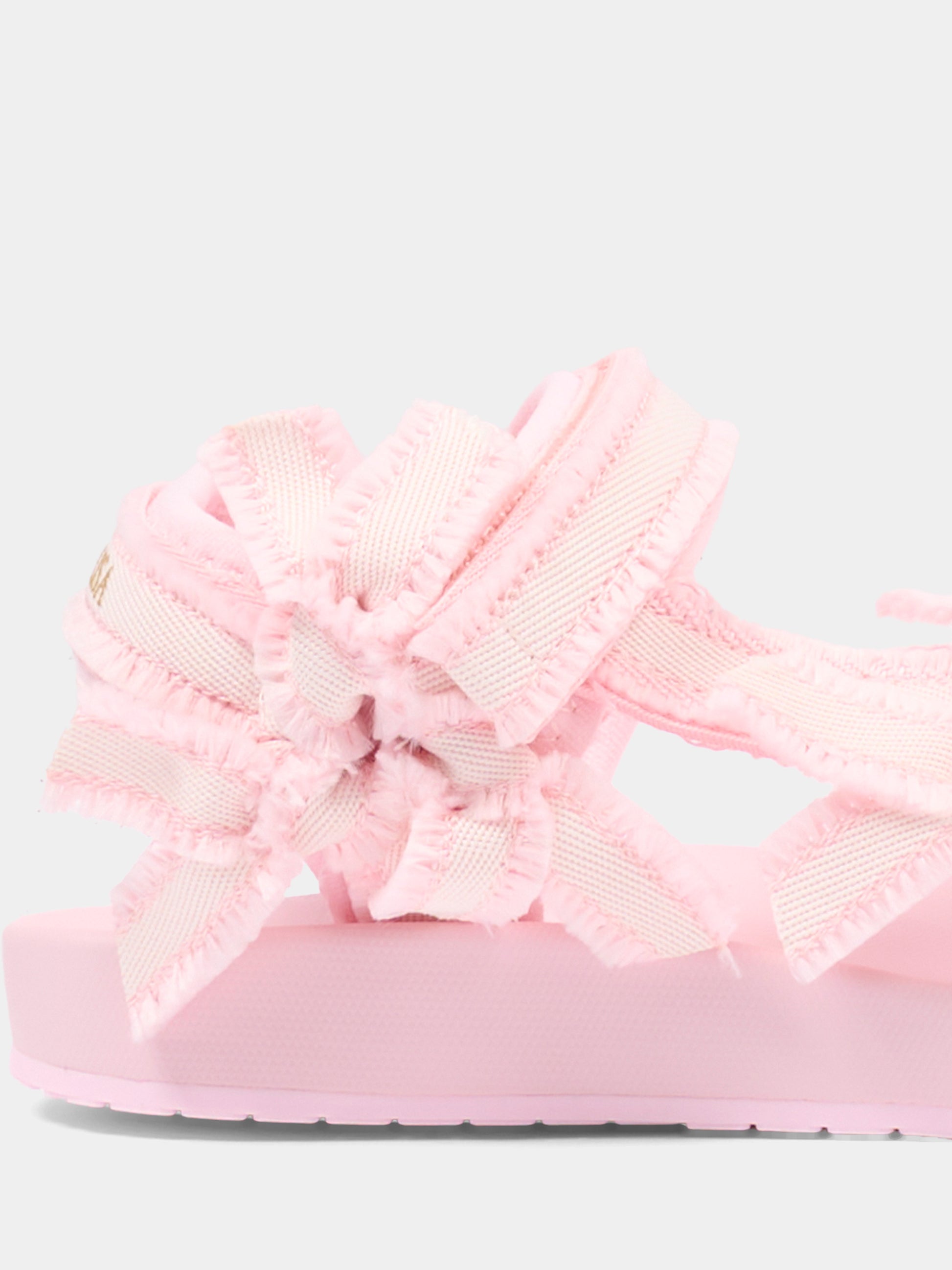 Sandalo rosa per bambina con fiocchi,Monnalisa,8CG000 - 7700 - 9990