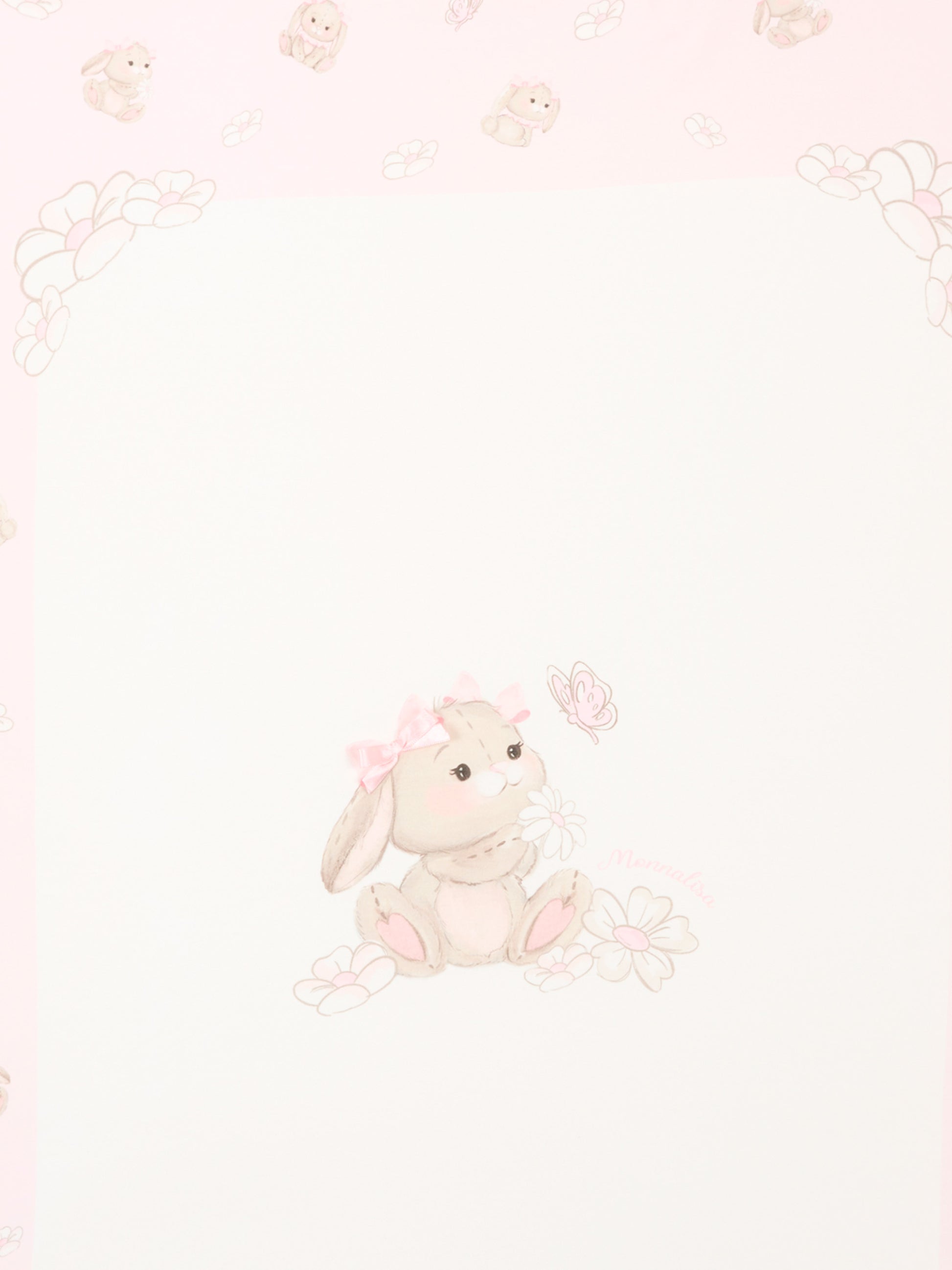 Coperta avorio per neonata con coniglietti,Monnalisa,35G011 - 7000 - 0190