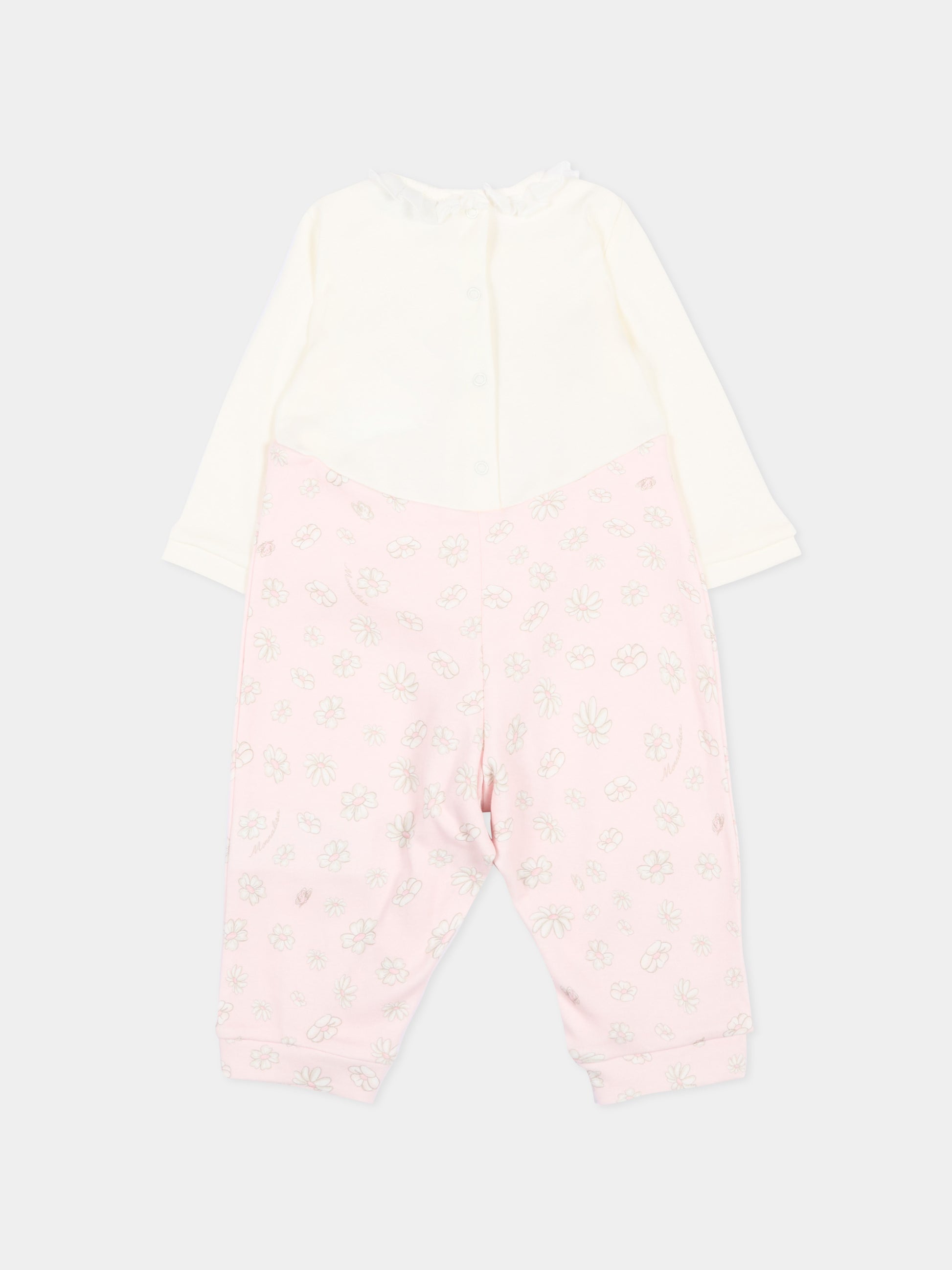 Tutina rosa per neonata con coniglietti,Monnalisa,35G206 - 7000 - 0190