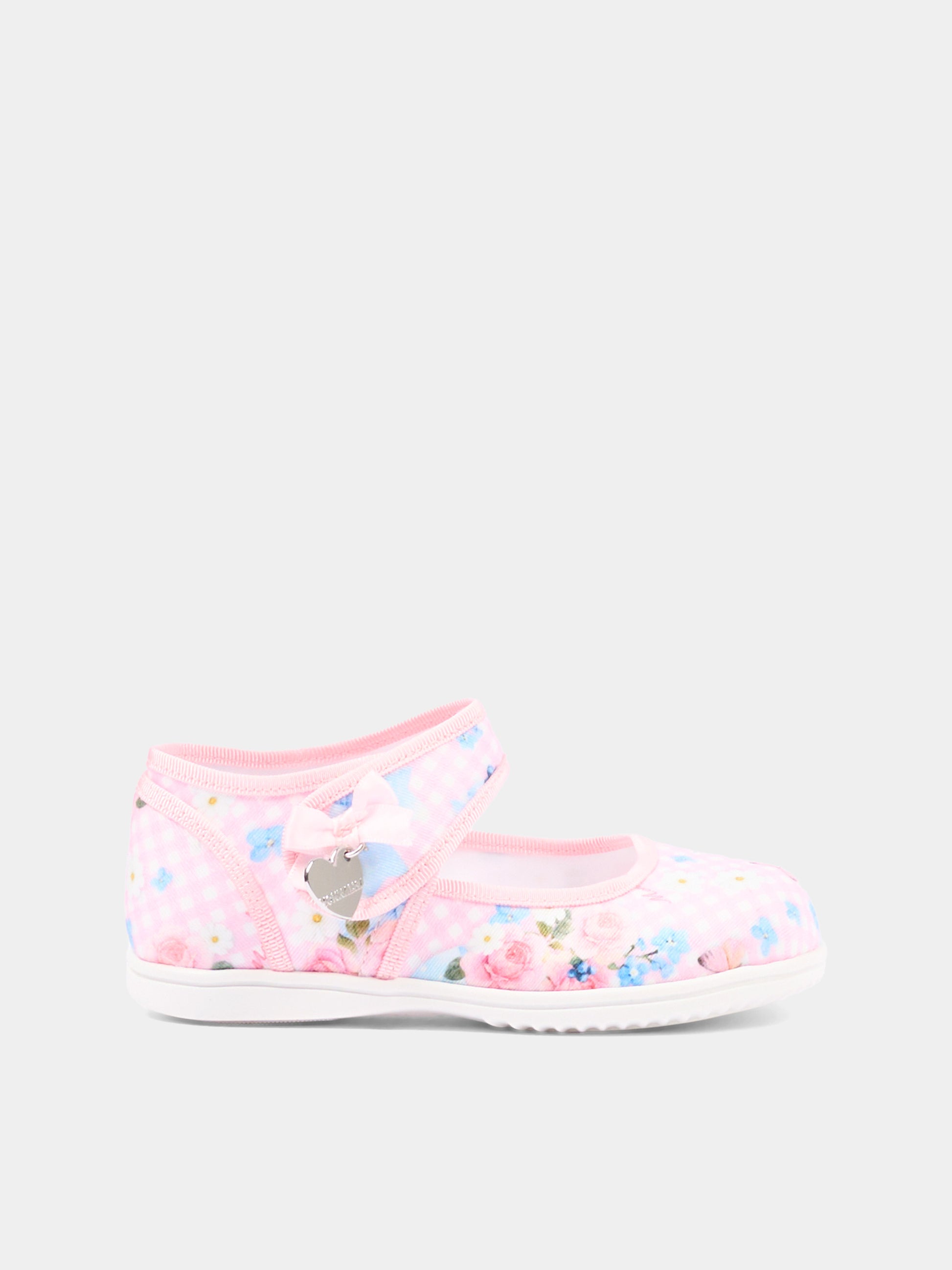 Ballerine rosa vichy per bambina,Monnalisa,83G000 - 7659 - 0090
