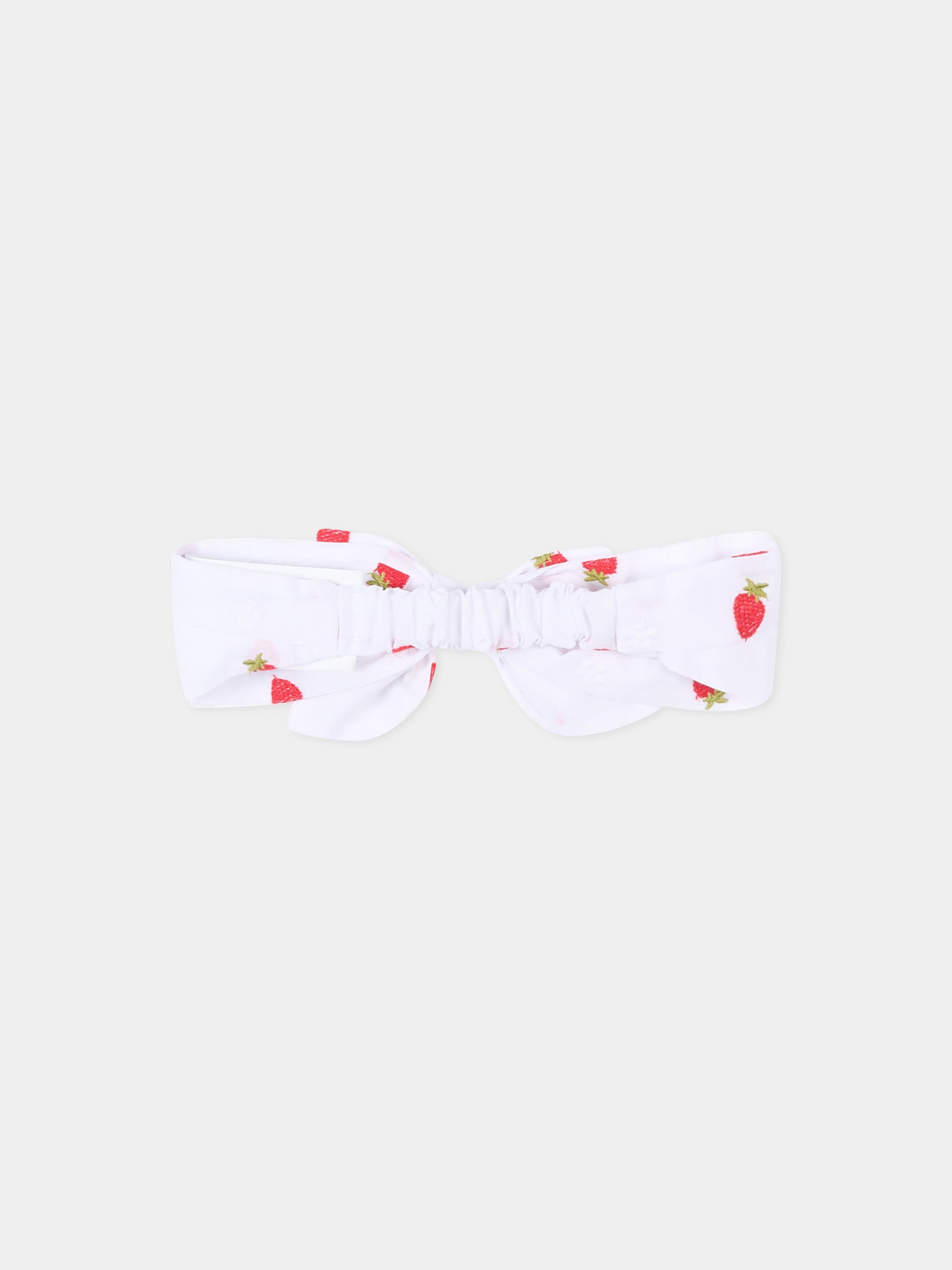 Fascia bianca per neonata con fragole,Monnalisa,39G007 - 7944 - 9944