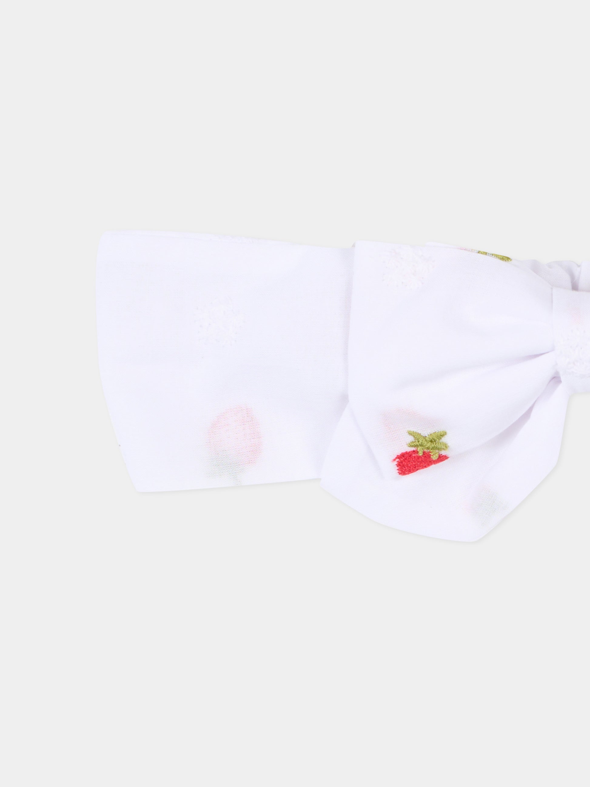 Fascia bianca per neonata con fragole,Monnalisa,39G007 - 7944 - 9944