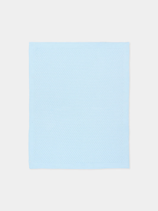 Copertina celeste per neonato traforata,Little Bear,3113 CIELO