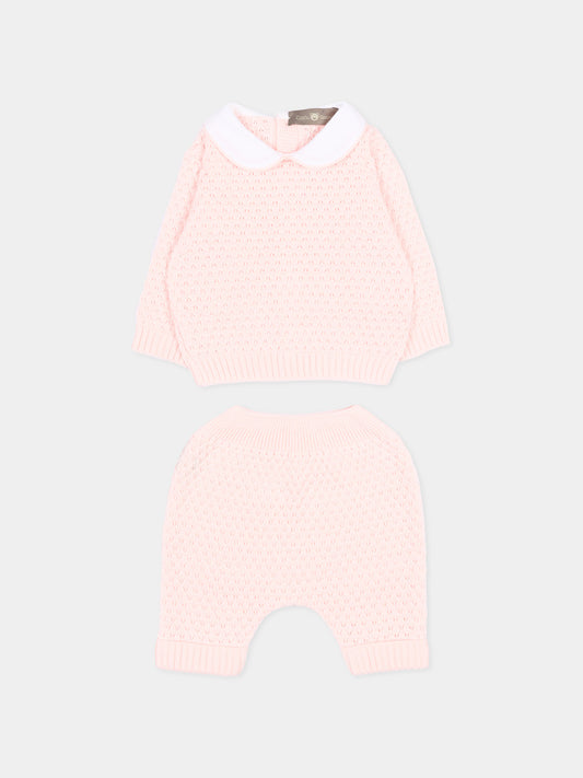 Completo nascita rosa per neonata traforato,Little Bear,3115 CIPRIA