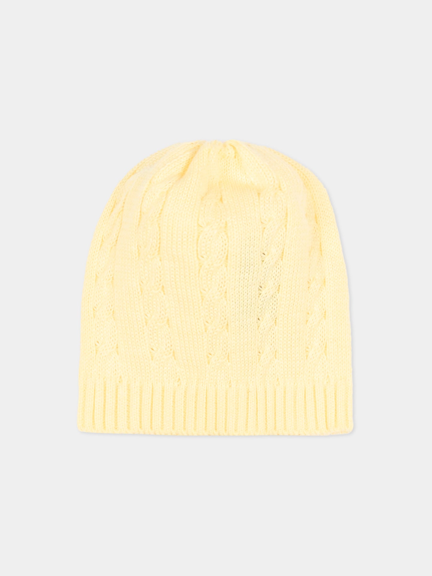 Cappello giallo per neonati a trecce,Little Bear,3112 GIALLO